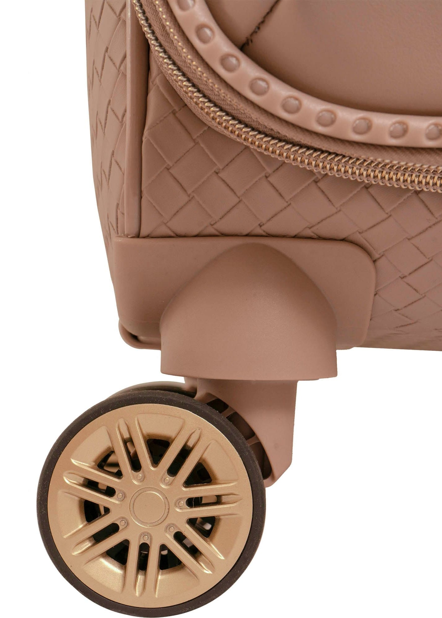 Ellen Tracy 3 PC Soft Sided Woven Faux Leather Luggage Set – 21", 29", 32" Expandable 8-Wheel Spinners