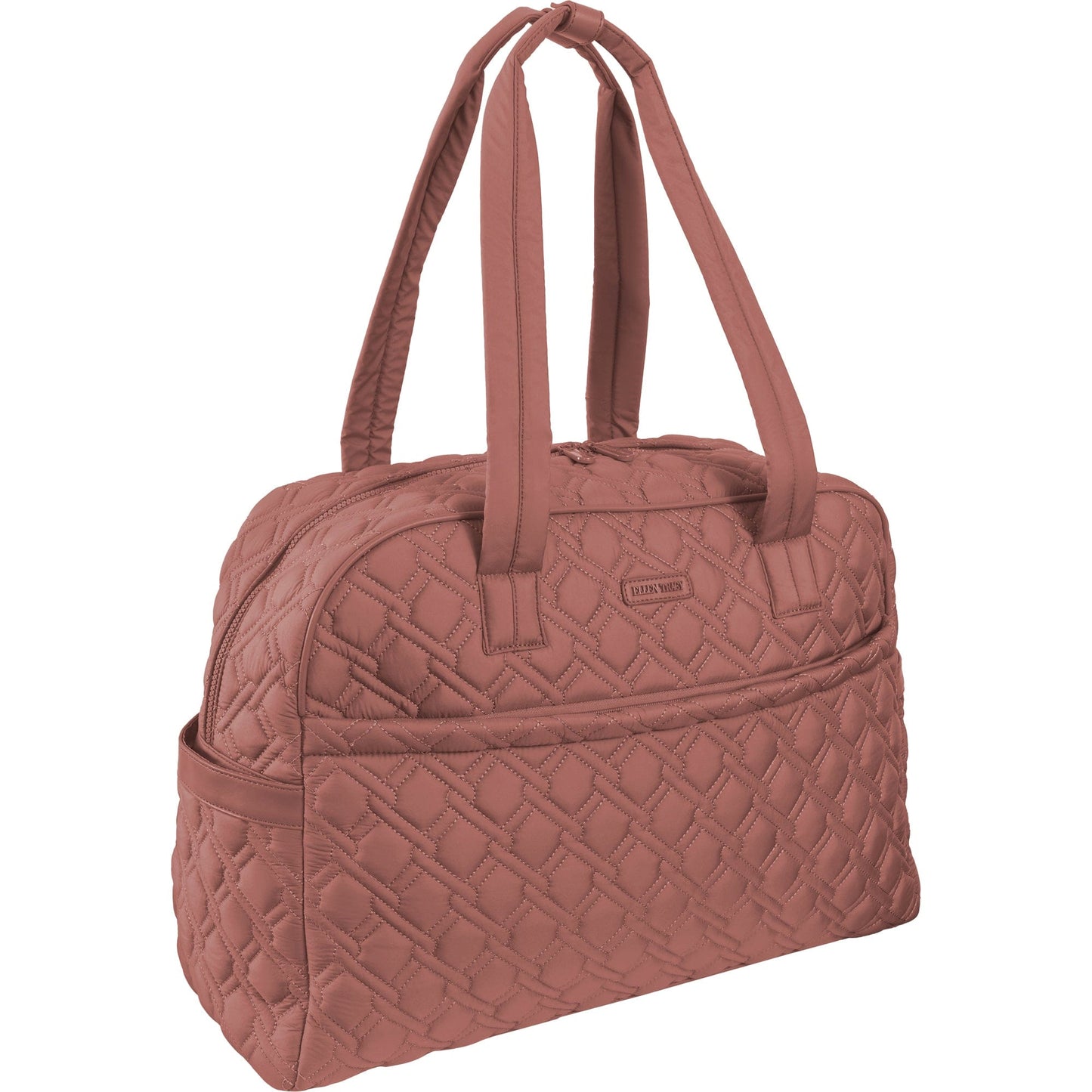 Ellen Tracy 20 Inch Basket Weave Quilted Travel Duffel