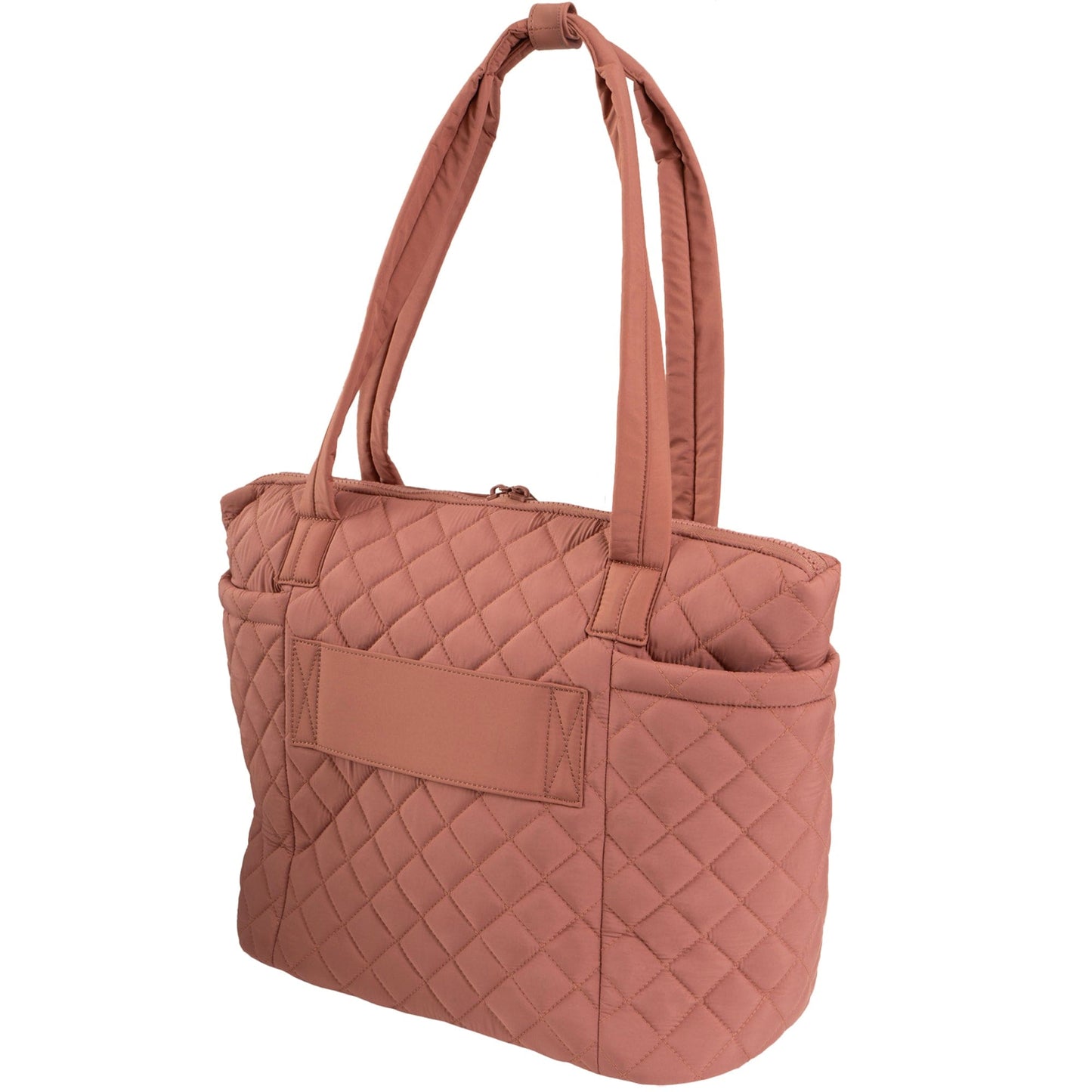 Ellen Tracy 20 Inch Diamond Quilted Nylon Large Travel Workbook Tote Bag