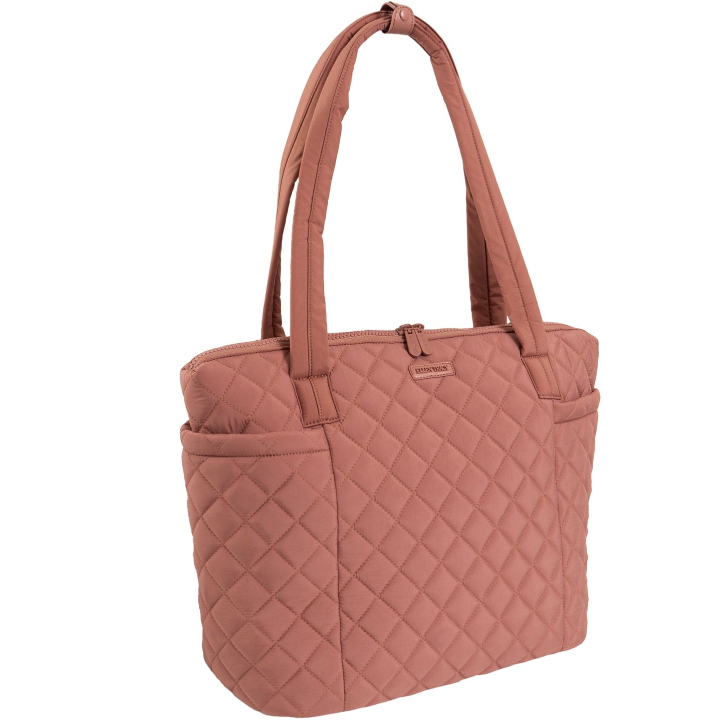 Ellen Tracy 20 Inch Diamond Quilted Nylon Large Travel Workbook Tote Bag