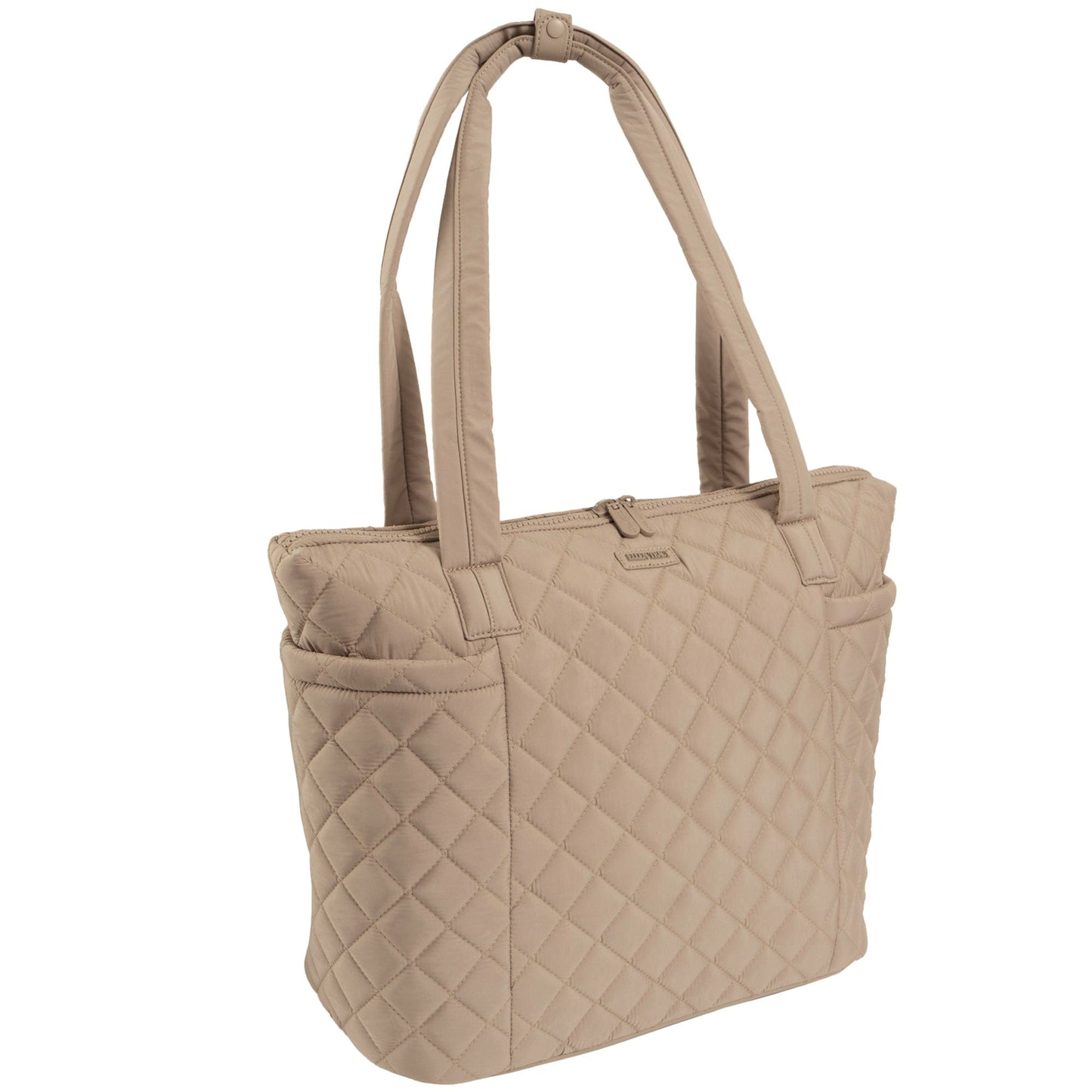 Ellen Tracy 20 Inch Diamond Quilted Nylon Large Travel Workbook Tote Bag