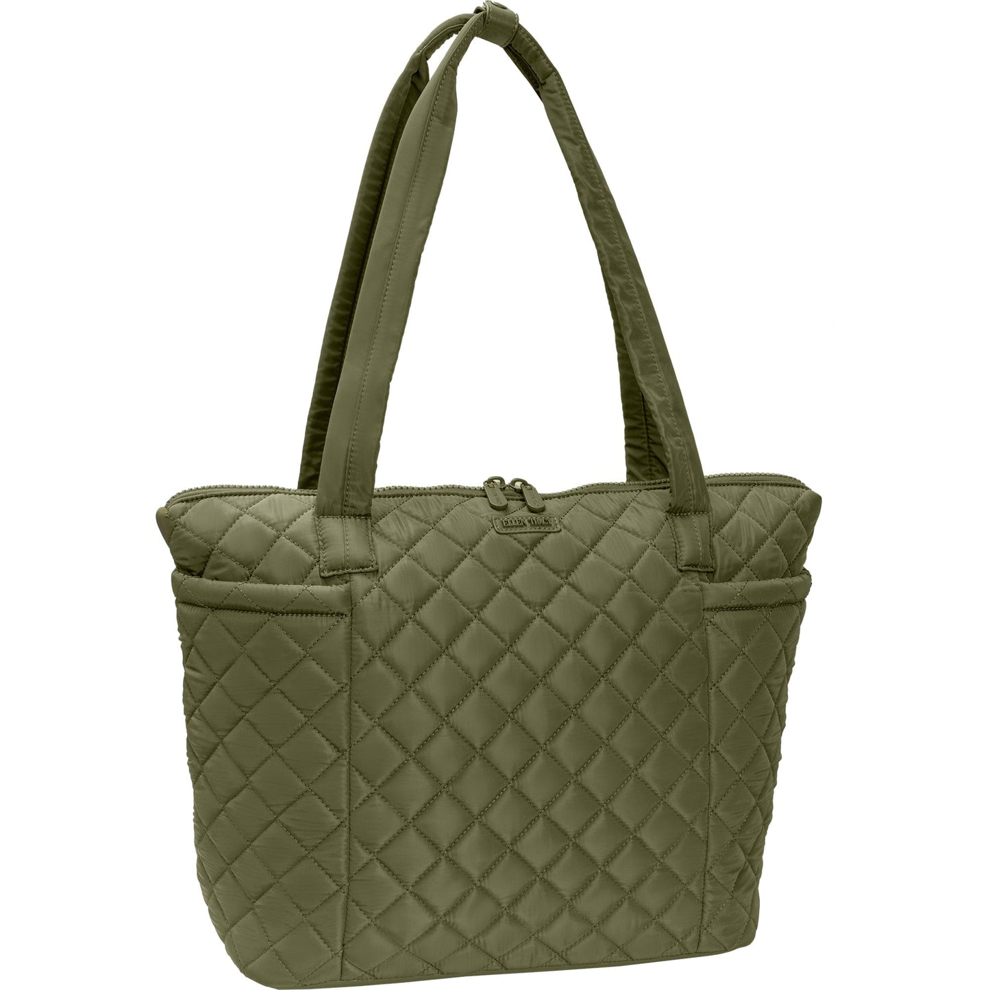 Ellen Tracy 20 Inch Diamond Quilted Nylon Large Travel Workbook Tote Bag