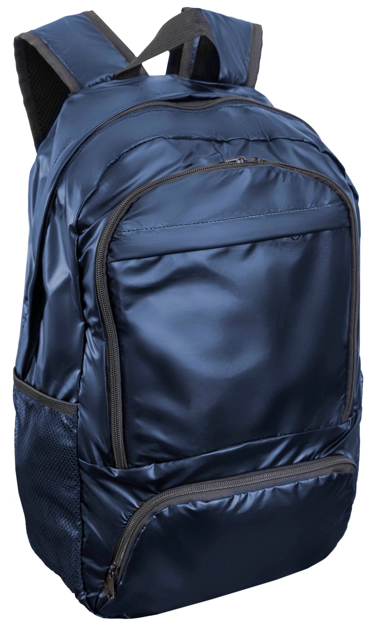 Boarding Pass Recycled Metallic Foldable & Packable Pouch Multi Compartment Backpack