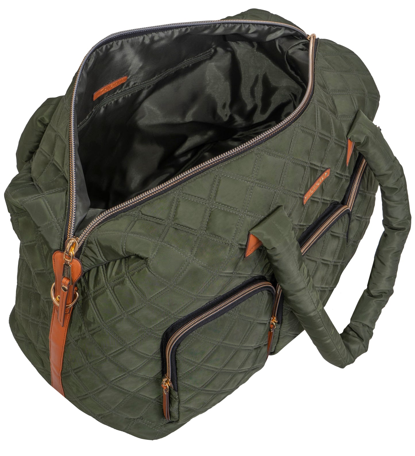 Joan & David 22 Inch Diamond Quilted 3 Pocket Nylon Duffel Bag