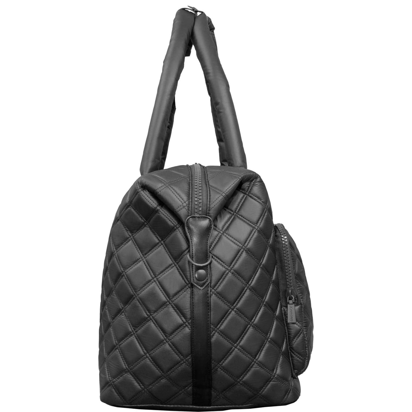 Joan & David 22 Inch Diamond Quilted Parachute Nylon 3 Pocket Duffel Bag