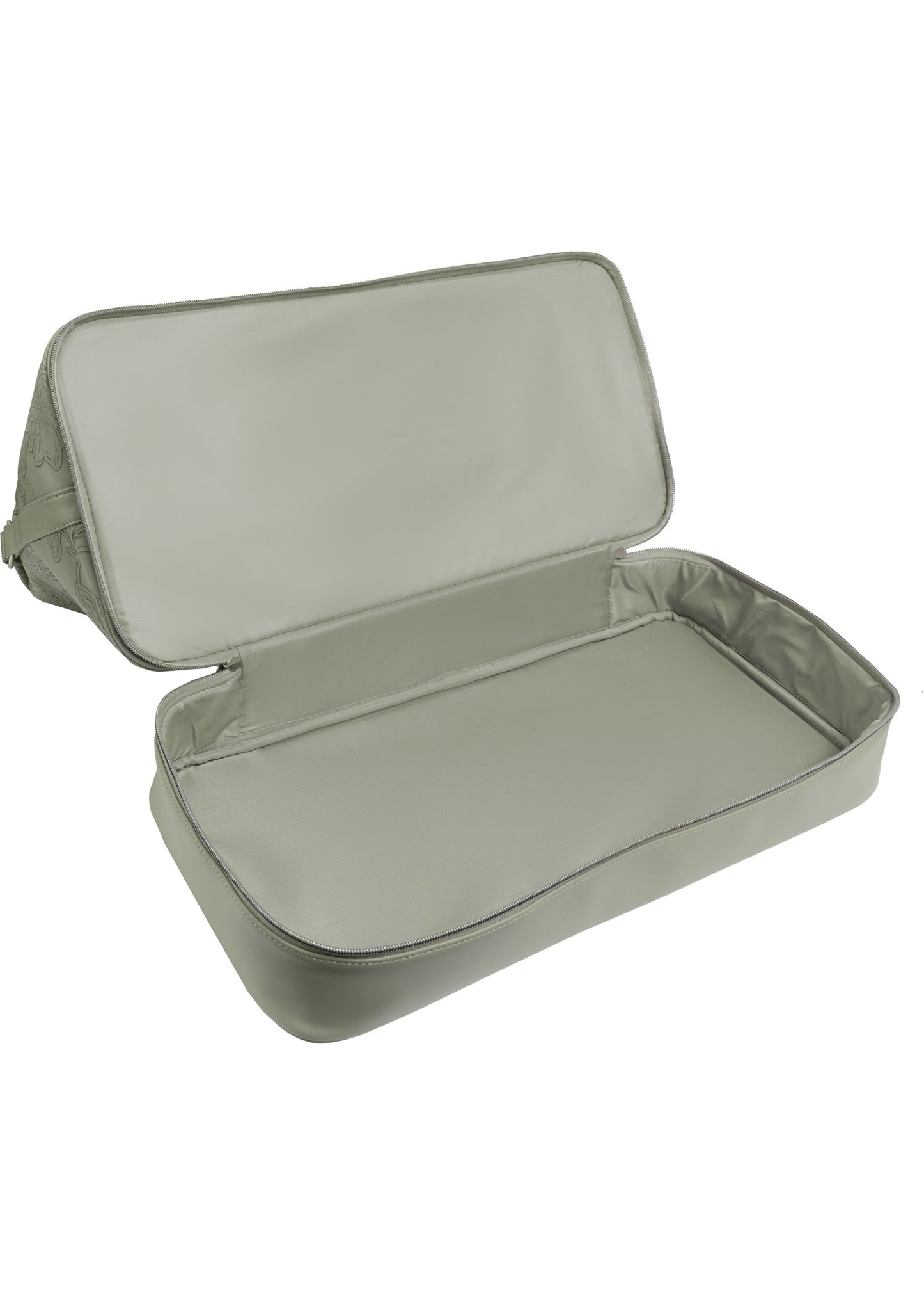 Ellen Tracy 20 Inch Floral Embossed Faux Leather Drop Bottom Duffel