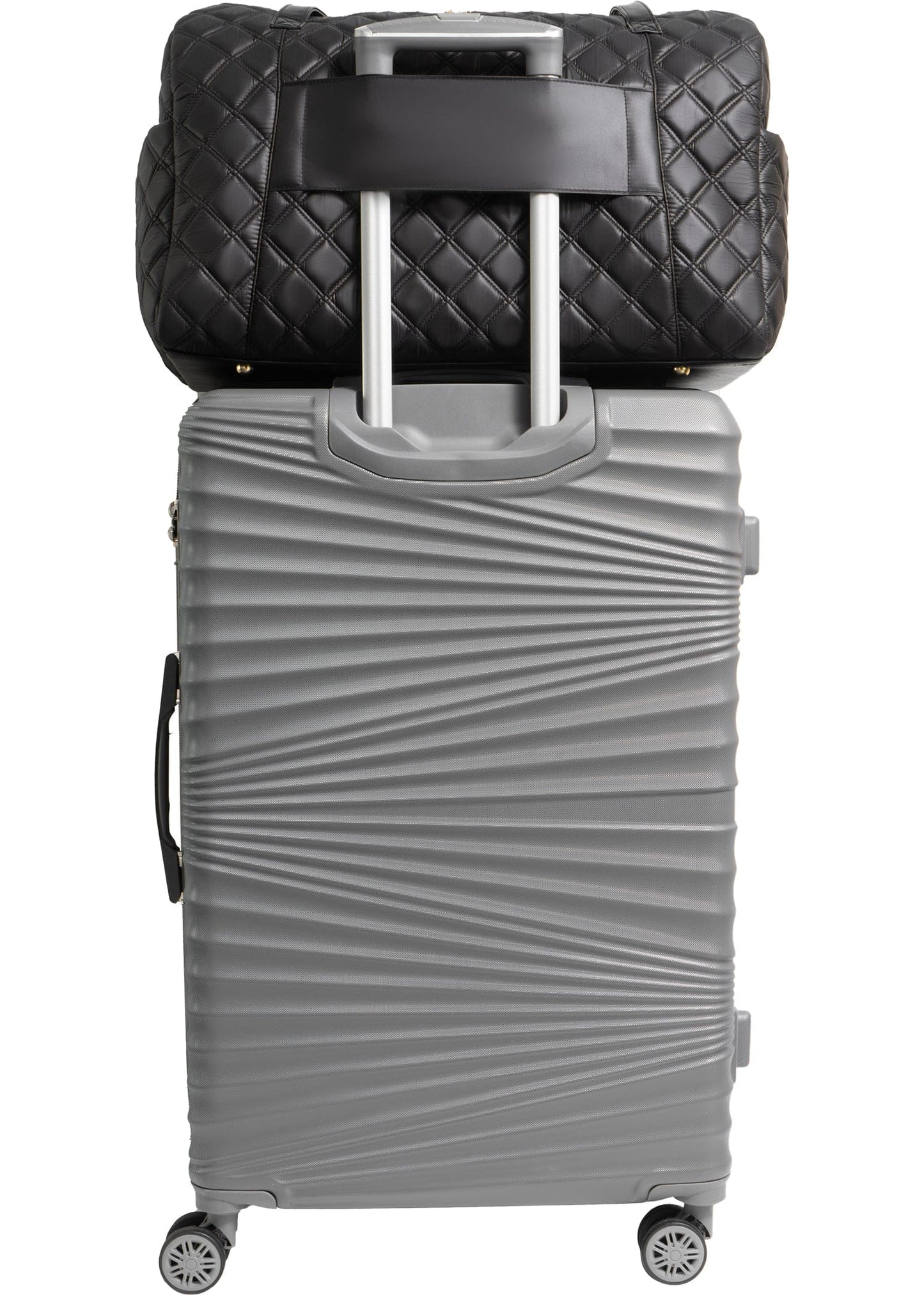 Joan & David The Sloane Diamond Quilted Weekender Duffle Bag