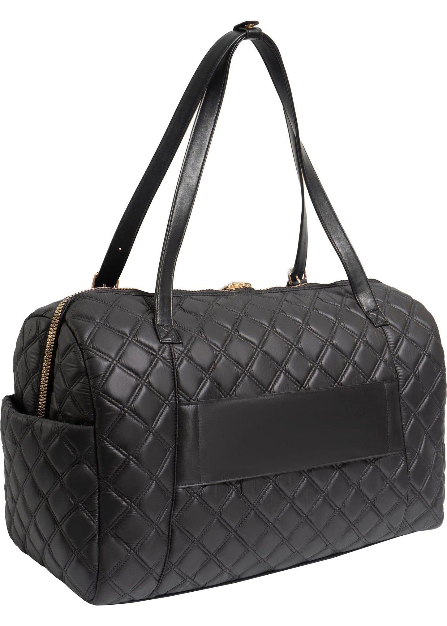Joan & David The Sloane Diamond Quilted Weekender Duffle Bag