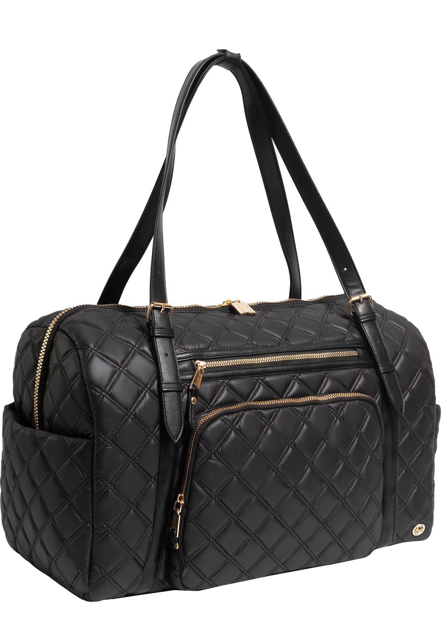 Joan & David The Sloane Diamond Quilted Weekender Duffle Bag