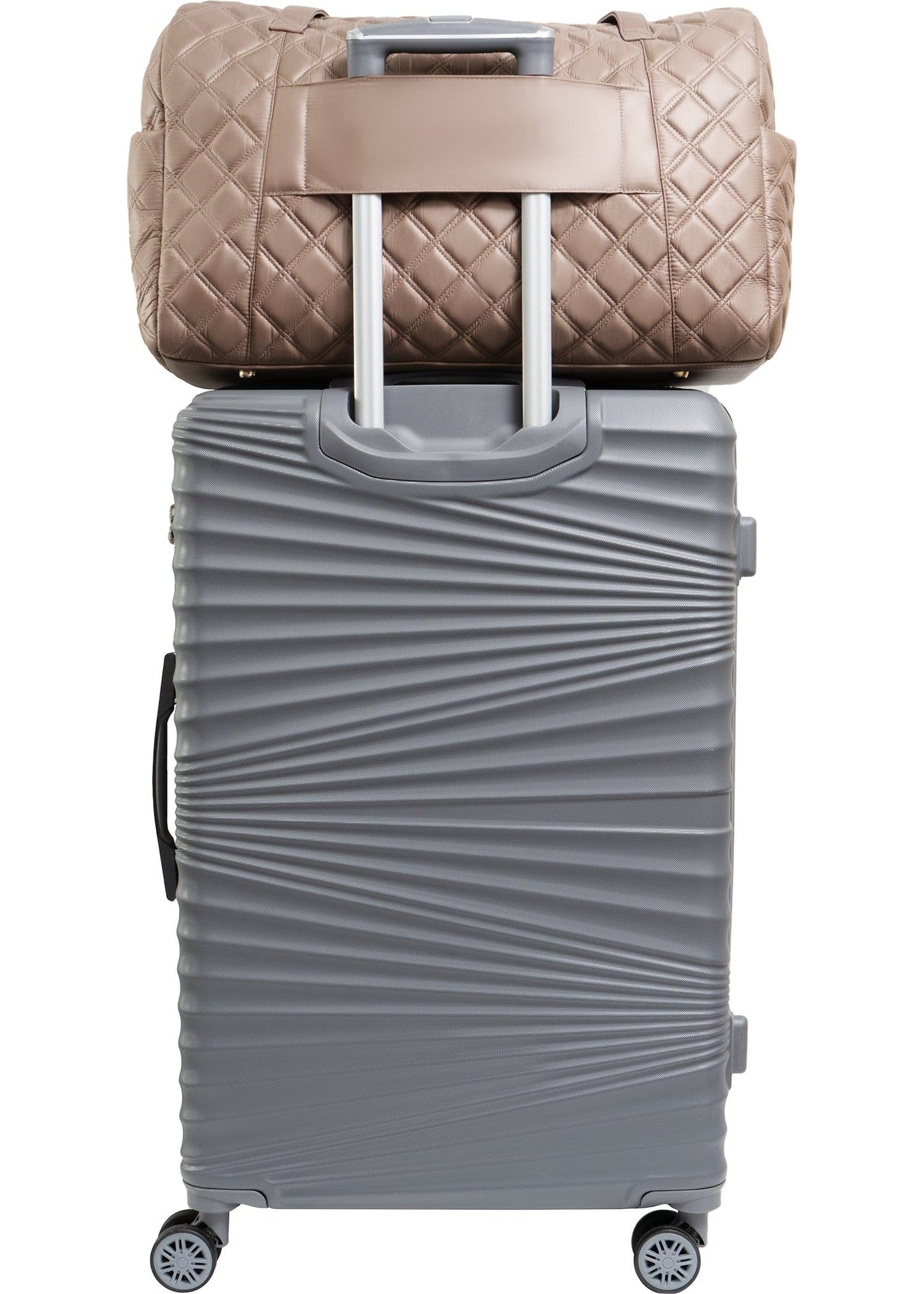 Joan & David The Sloane Diamond Quilted Weekender Duffle Bag