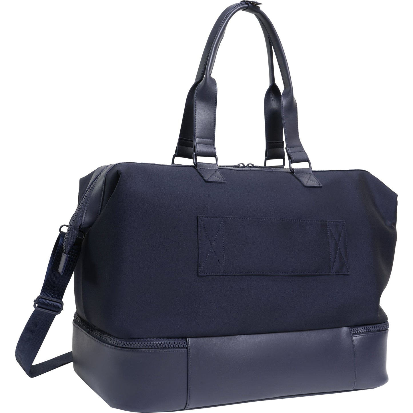 Max Studio Sport Nylon & Faux Leather Drop Bottom Duffel Bag