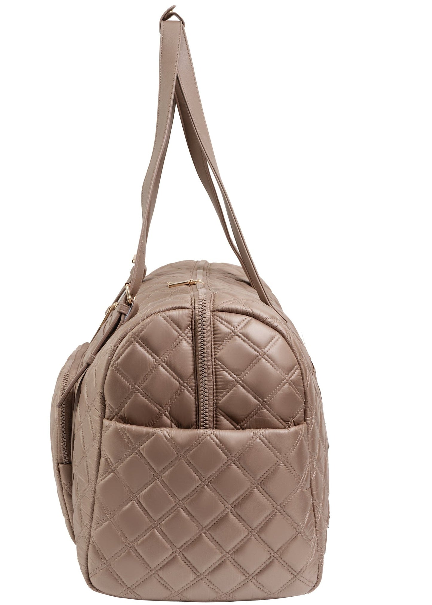 Joan & David The Sloane Diamond Quilted Weekender Duffle Bag