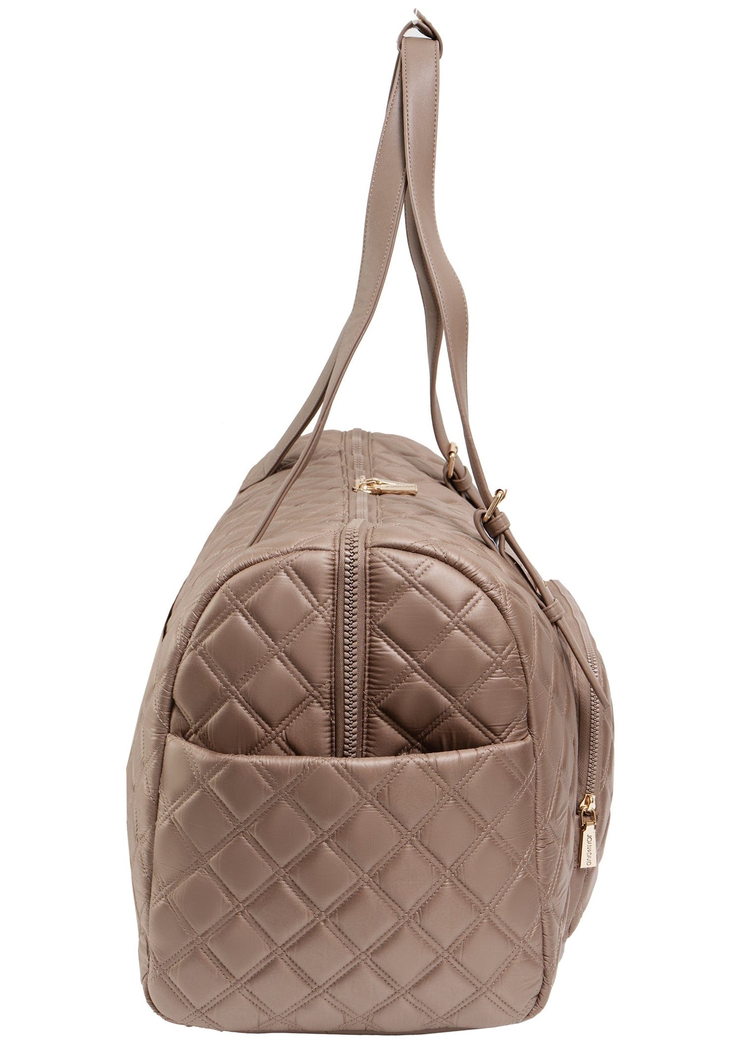 Joan & David The Sloane Diamond Quilted Weekender Duffle Bag