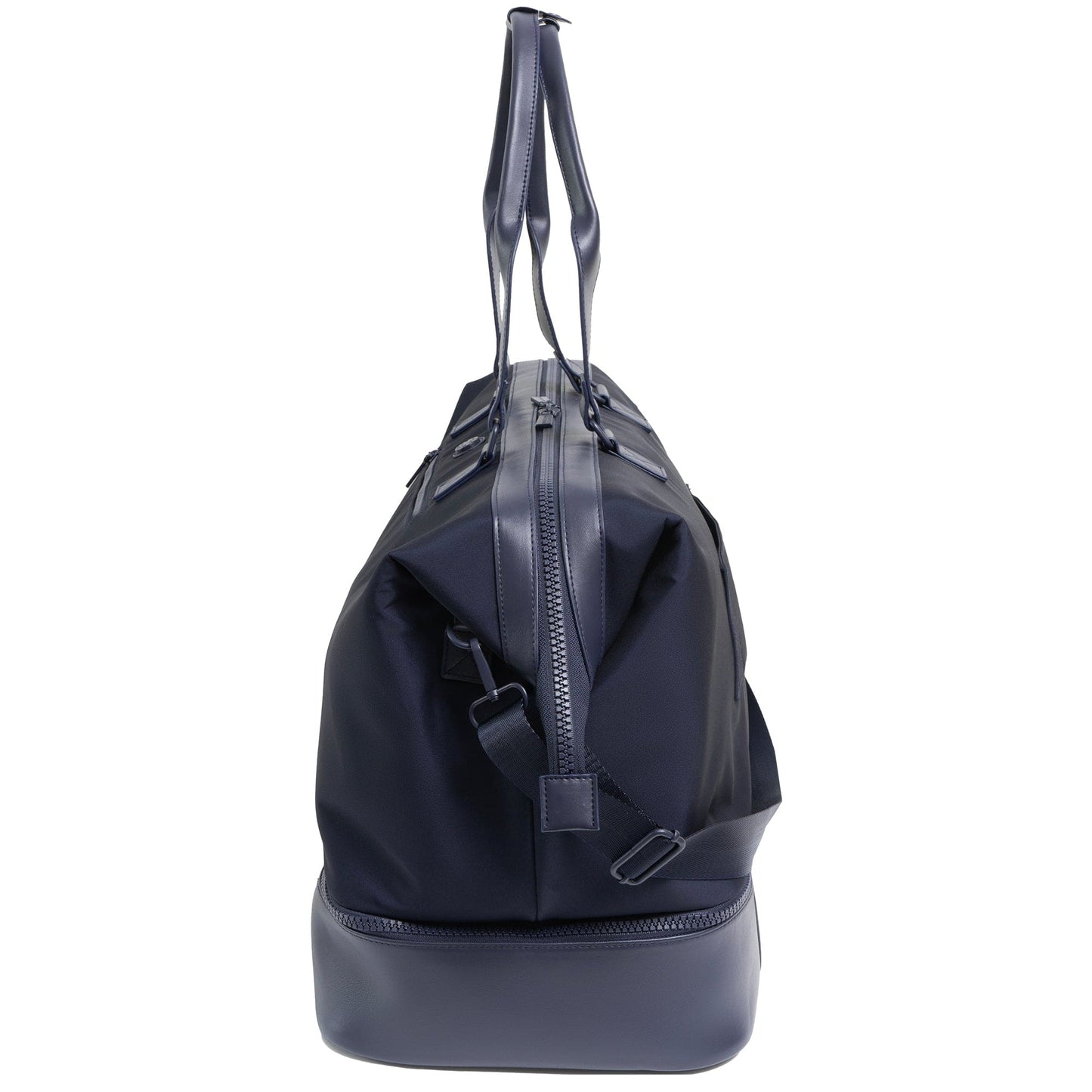 Max Studio Sport Nylon & Faux Leather Drop Bottom Duffel Bag