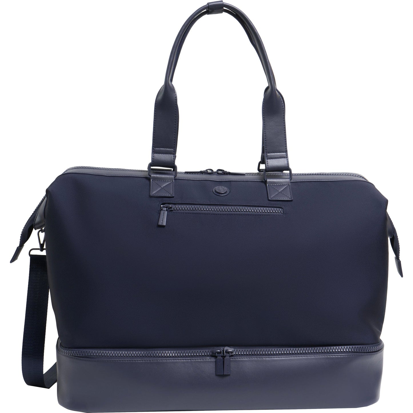 Max Studio Sport Nylon & Faux Leather Drop Bottom Duffel Bag