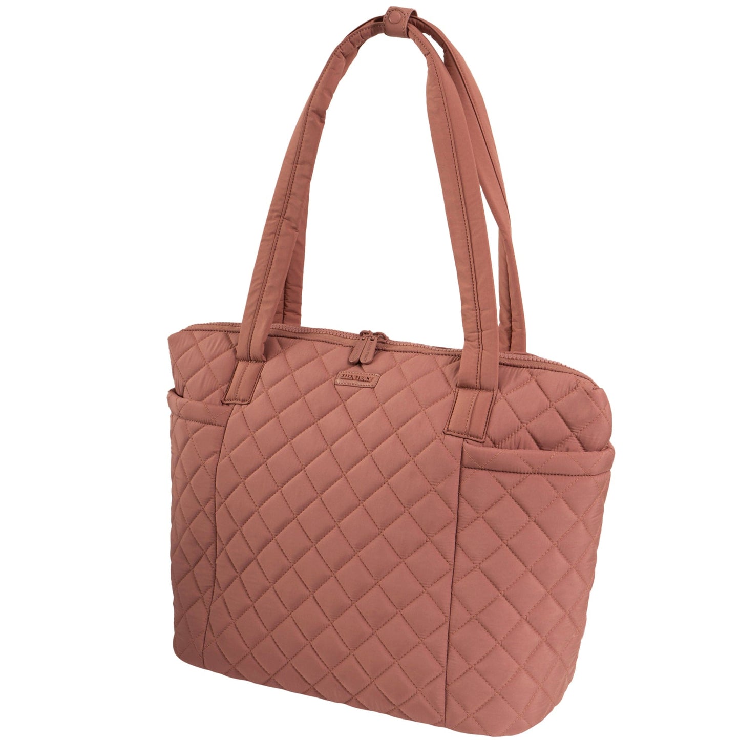 Ellen Tracy 20 Inch Diamond Quilted Nylon Large Travel Workbook Tote Bag