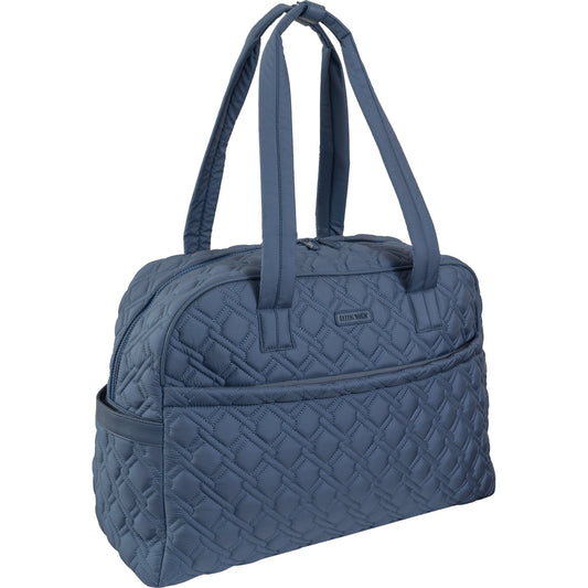 Ellen Tracy 20 Inch Basket Weave Quilted Travel Duffel