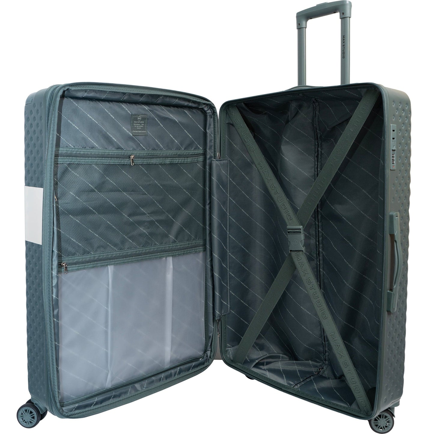Max Studio Tonal Tufted ABS 2-Piece Hard-Sided Luggage Set