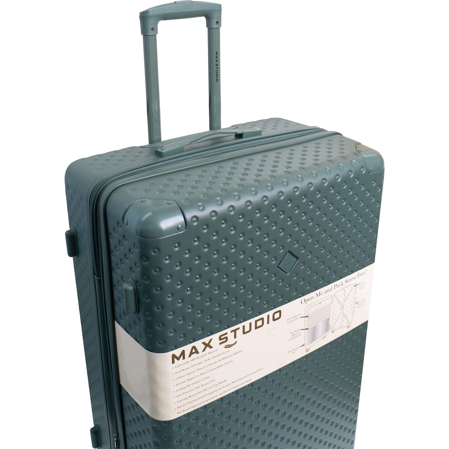Max Studio Tonal Tufted ABS 2-Piece Hard-Sided Luggage Set