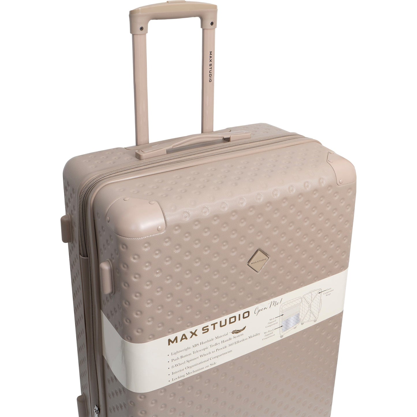 Max Studio Tonal Tufted ABS 2-Piece Hard-Sided Luggage Set