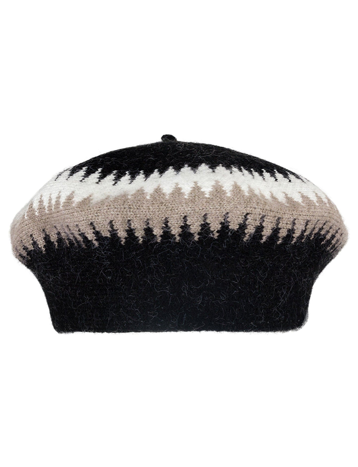 Adrienne Vittadini Chevron Color Block Knit Beret