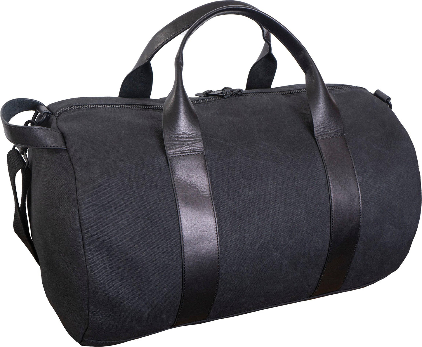 Voyager 21" Waxed Canvas Duffel - Black