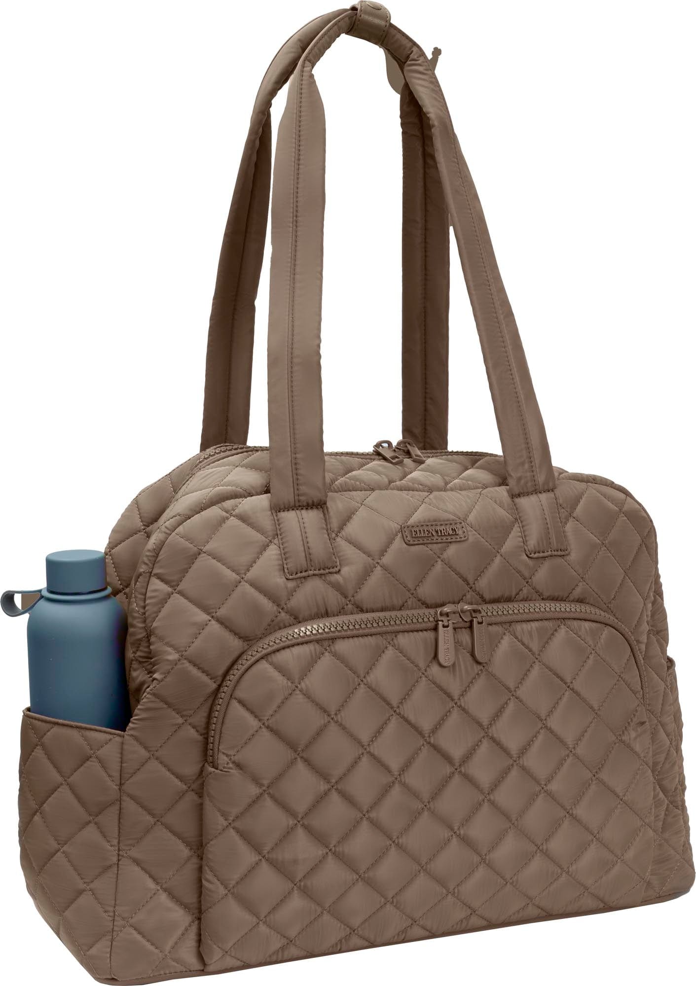 Ellen Tracy 20 Inch Diamond Nylon Quilted Duffel