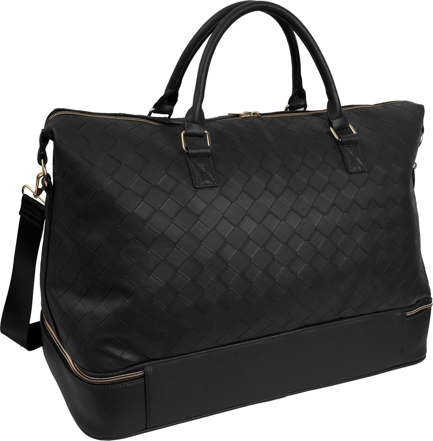 Ellen Tracy 20 Inch Woven Drop Bottom Duffel