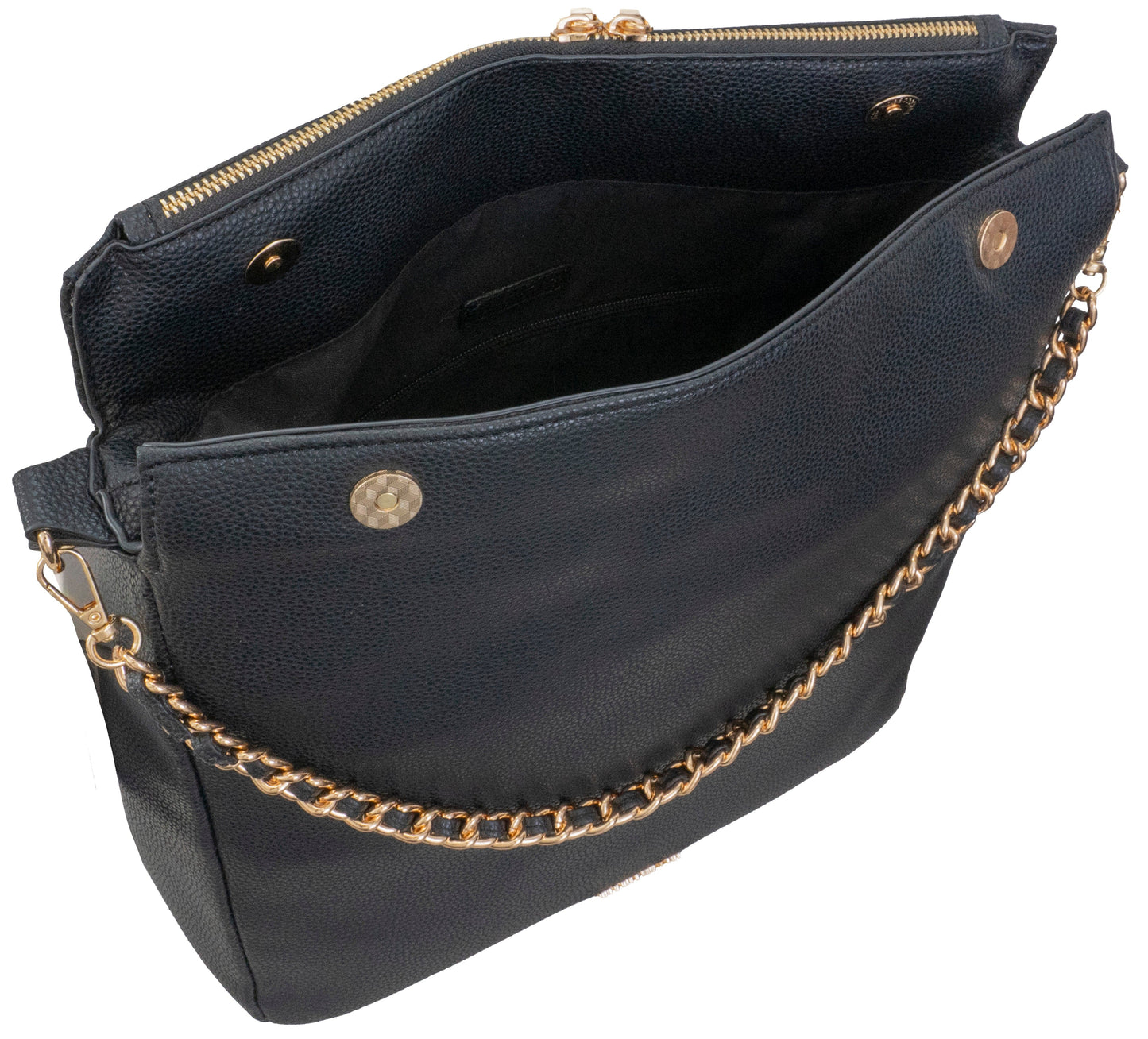 Ellen Tracy Pebble Grain Chain Hobo Bag