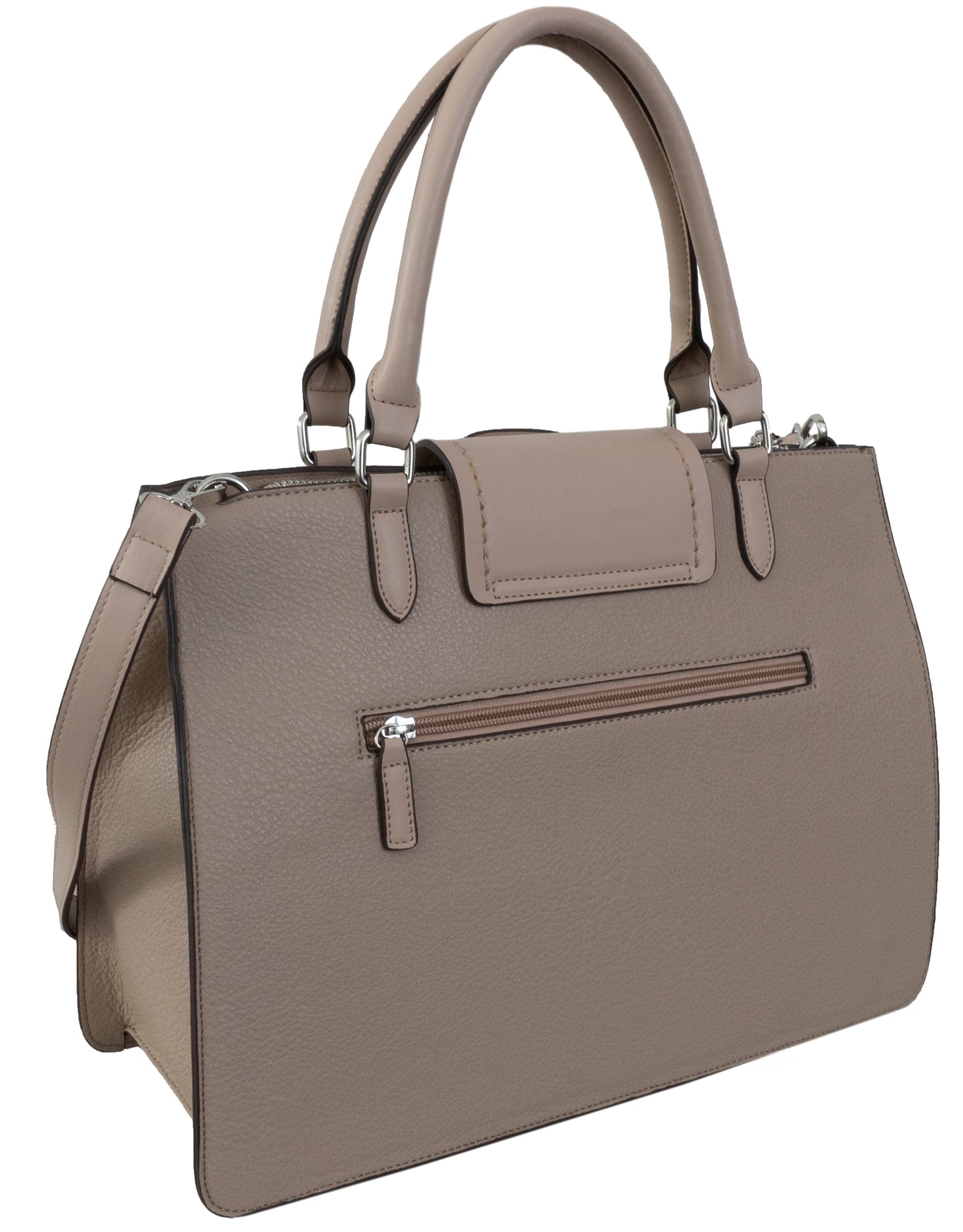 Ellen Tracy Pebble Grain Top Flap Tote