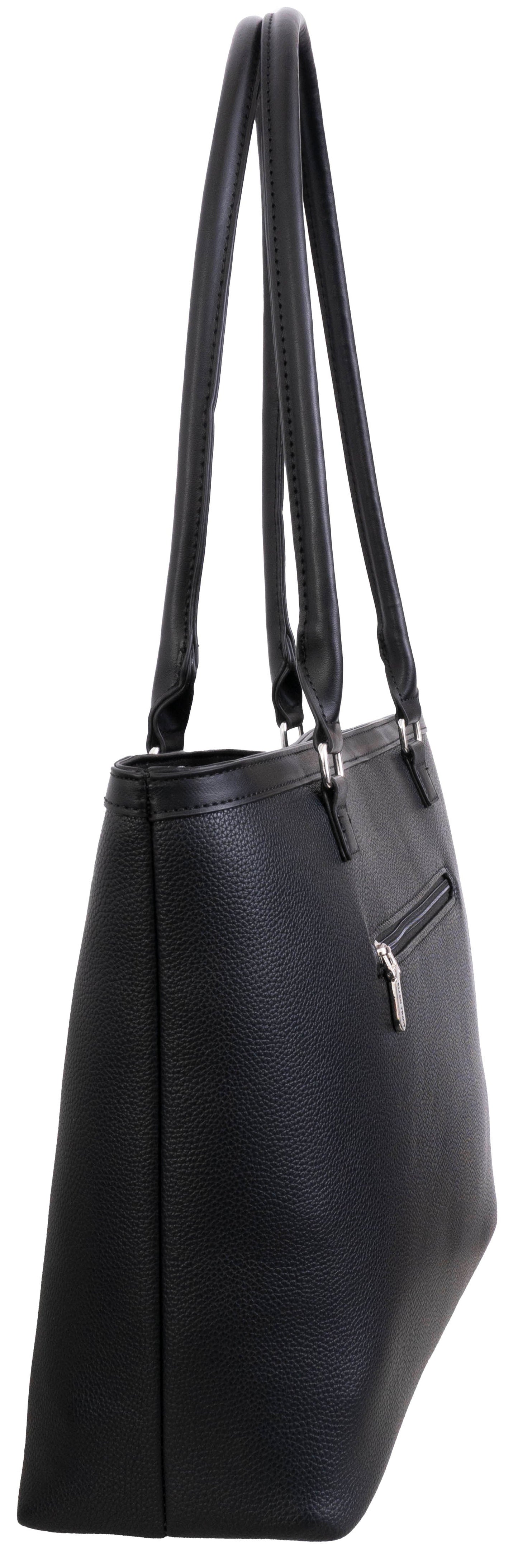 Ellen Tracy Pebble Grain Chain Tote Bag