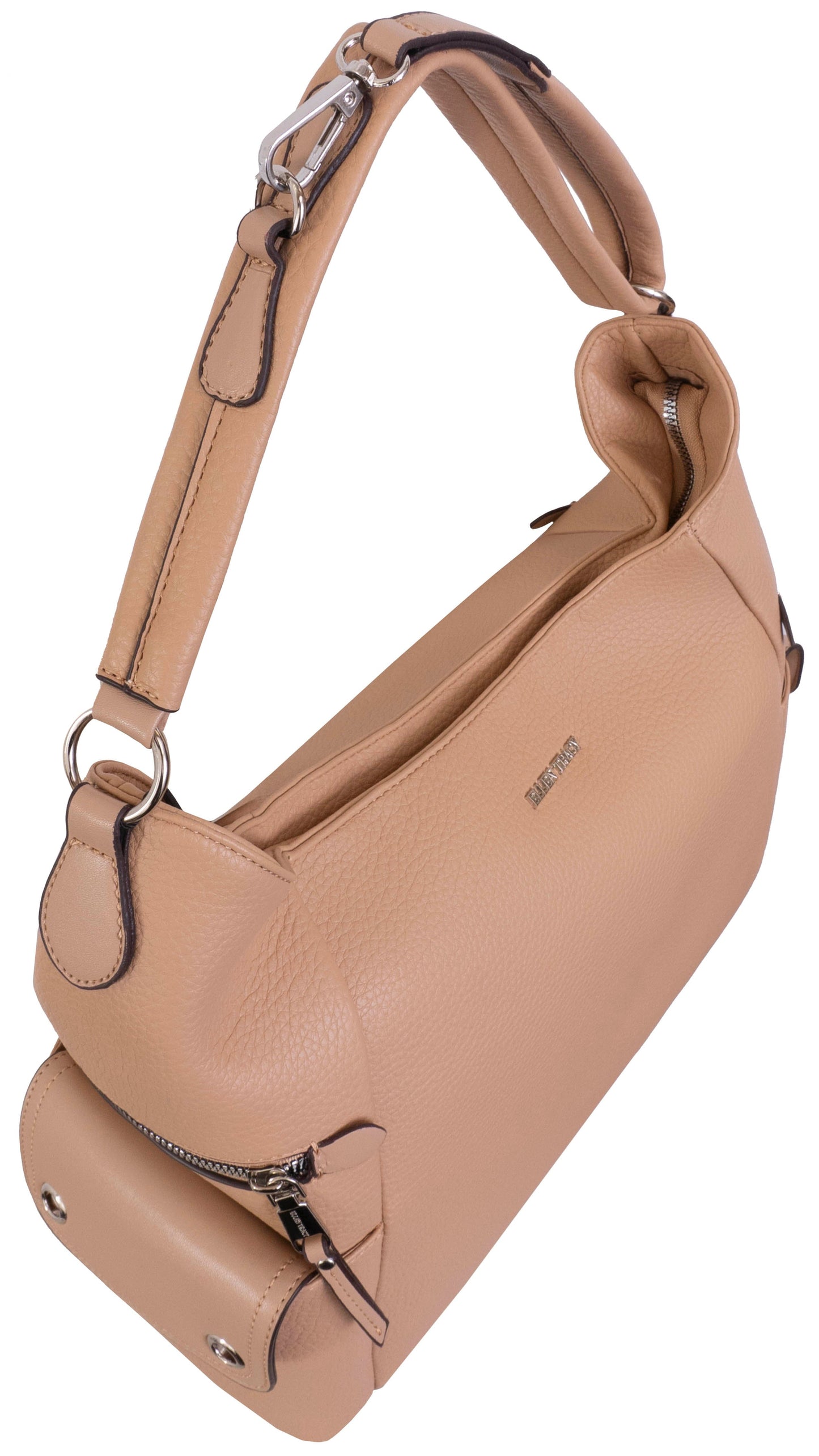 Ellen Tracy Pebble Grain Grommet Hobo Bag