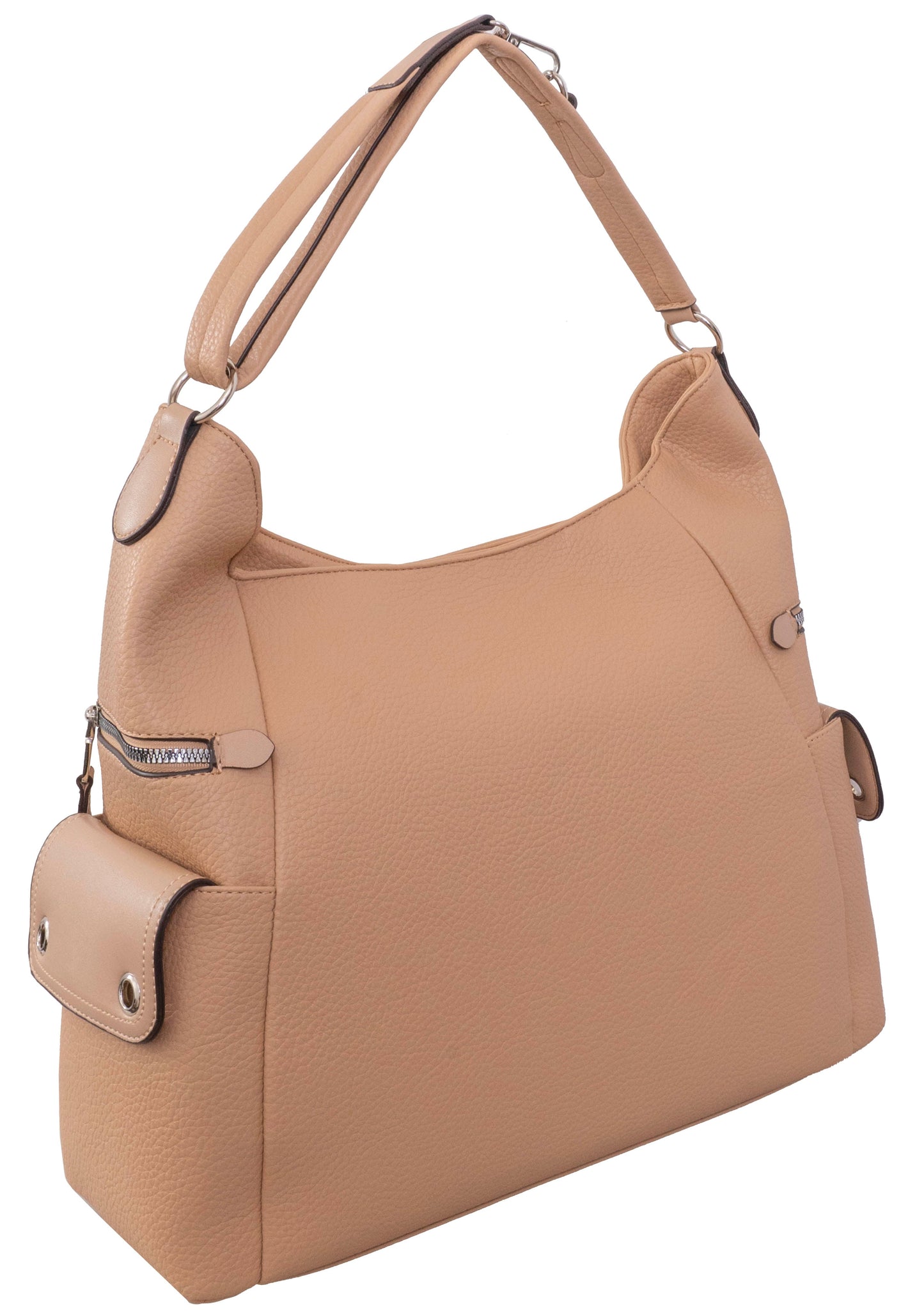 Ellen Tracy Pebble Grain Grommet Hobo Bag