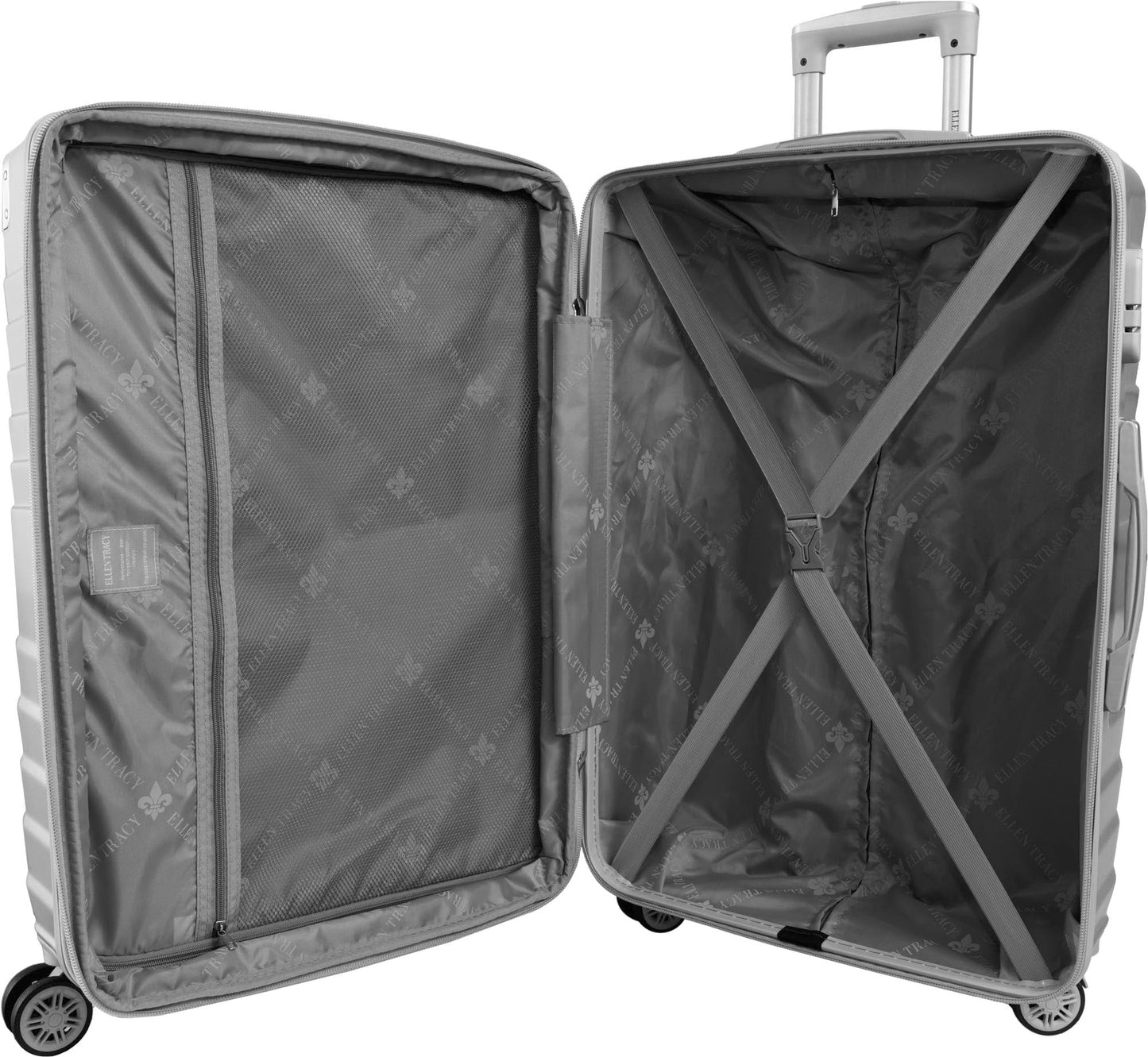 Ellen Tracy "The Legend" 3 PC Hard Sided Luggage Set – 21", 29", 32" Expandable 8-Wheel Spinners