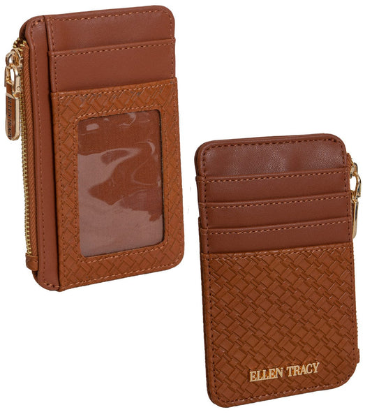 Ellen Tracy Basket Weave ID Card Case