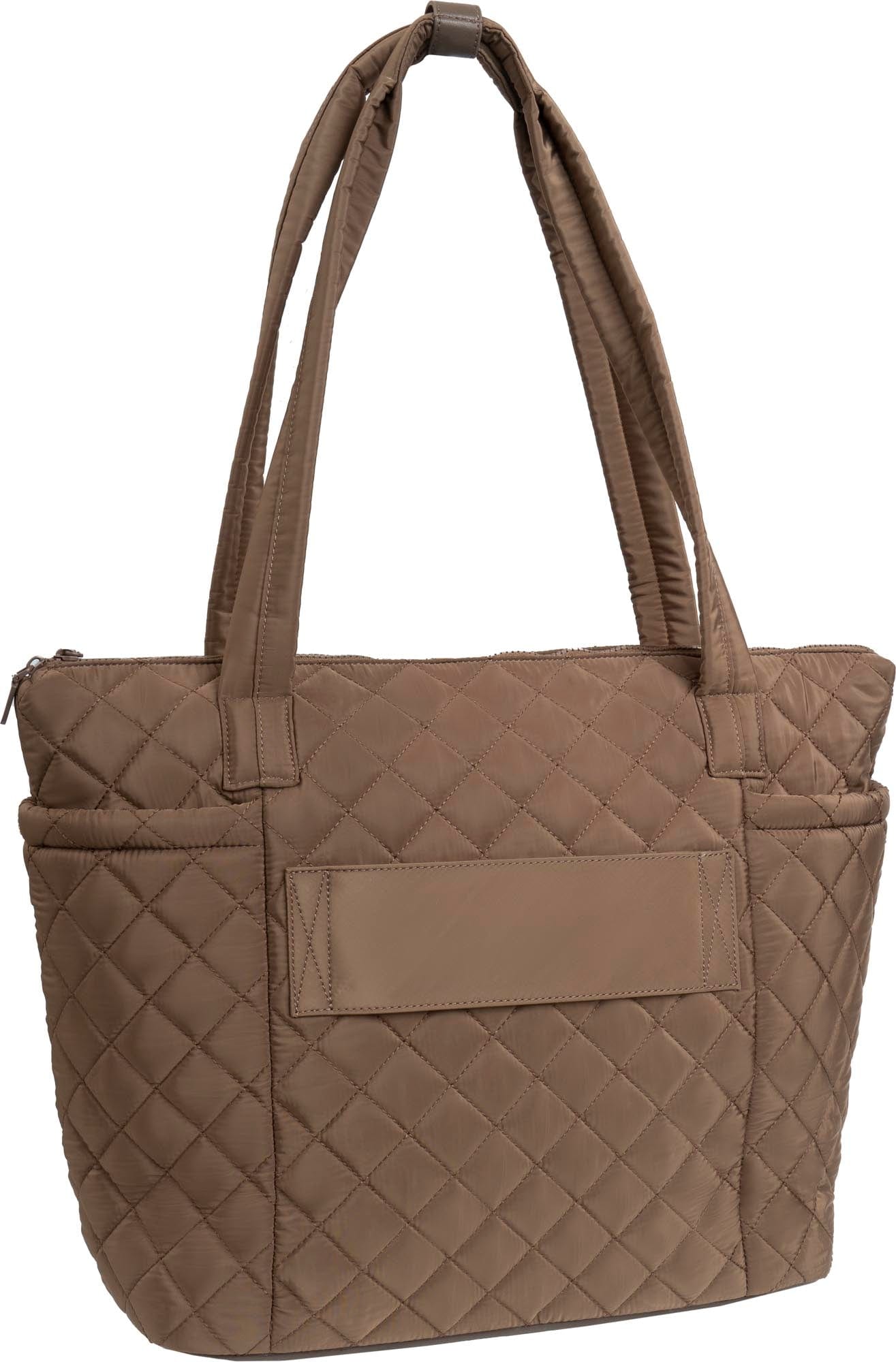 Ellen Tracy 20 Inch Diamond Quilted Nylon Large Travel Workbook Tote Bag