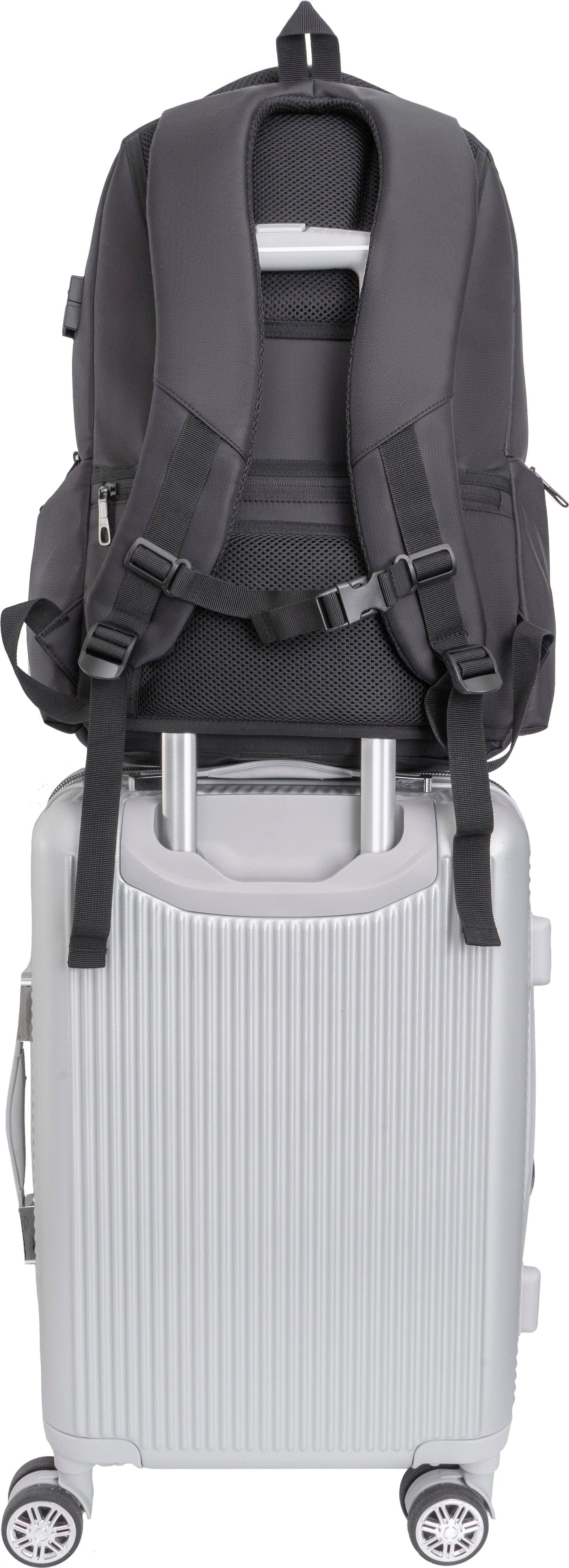 Jack Abrahams |The Easton | Men's 18-In Coated Workbook Backpack with USB Port