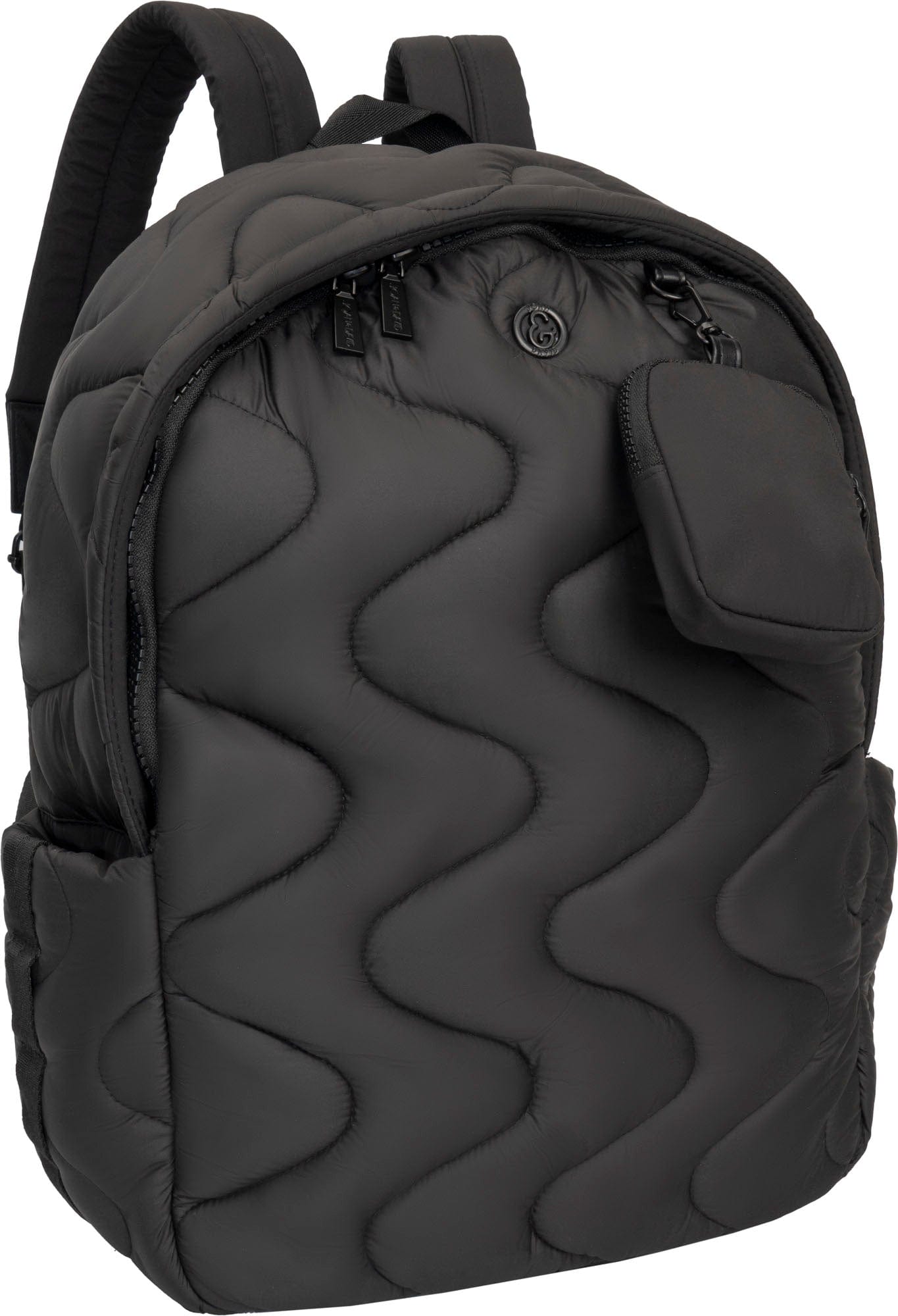 Joan & David Wave Quilted Puffer Nylon 18 Inch Workbook Backpack