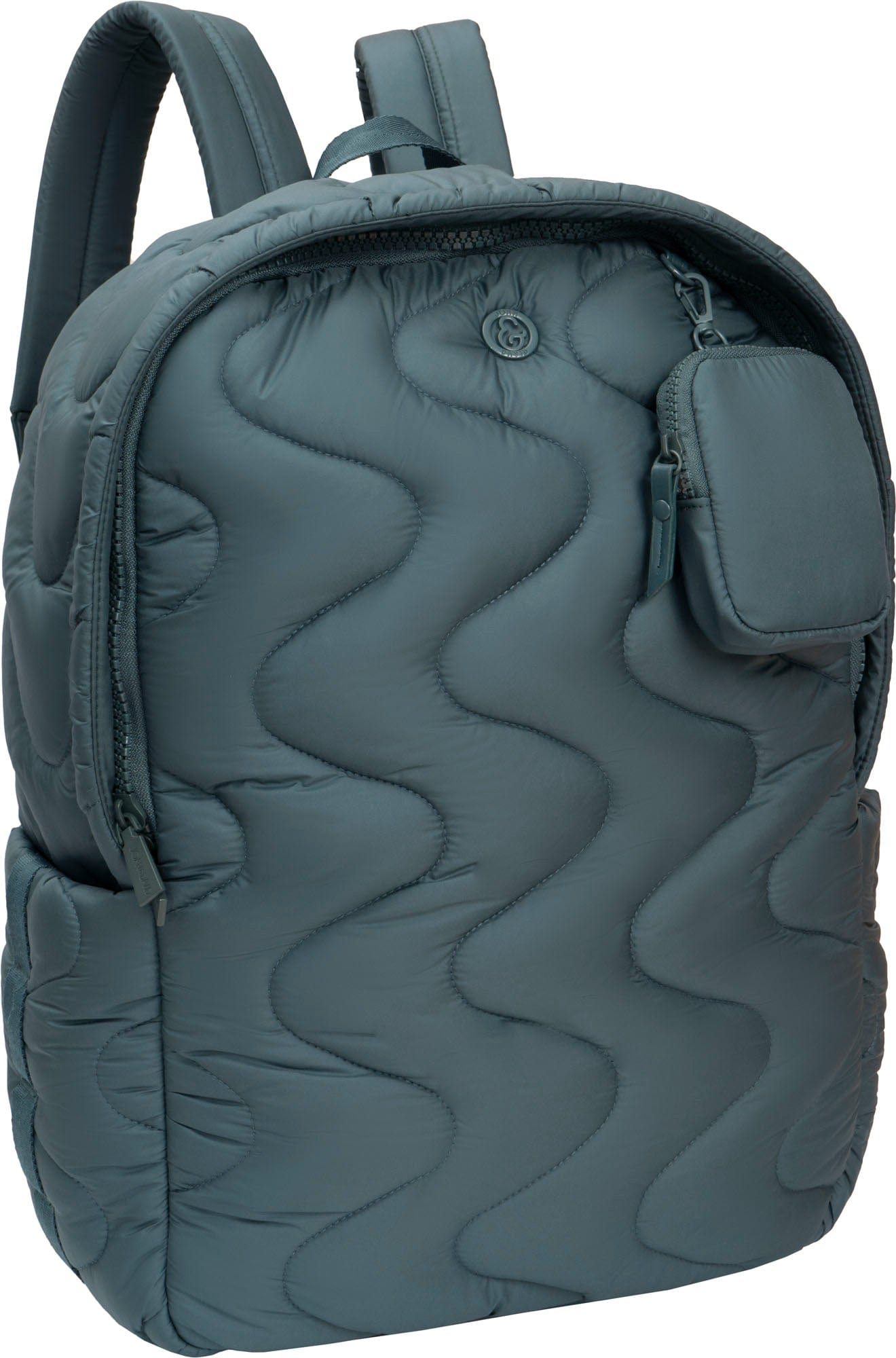 Joan & David Wave Quilted Puffer Nylon 18 Inch Workbook Backpack