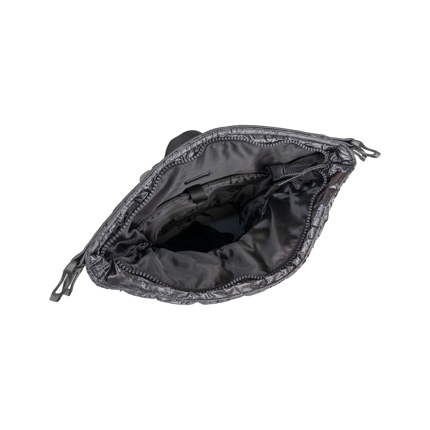 Joan & David Tubular Quilted Metallic Puffer Nylon 18-Inch Workbook Backpack