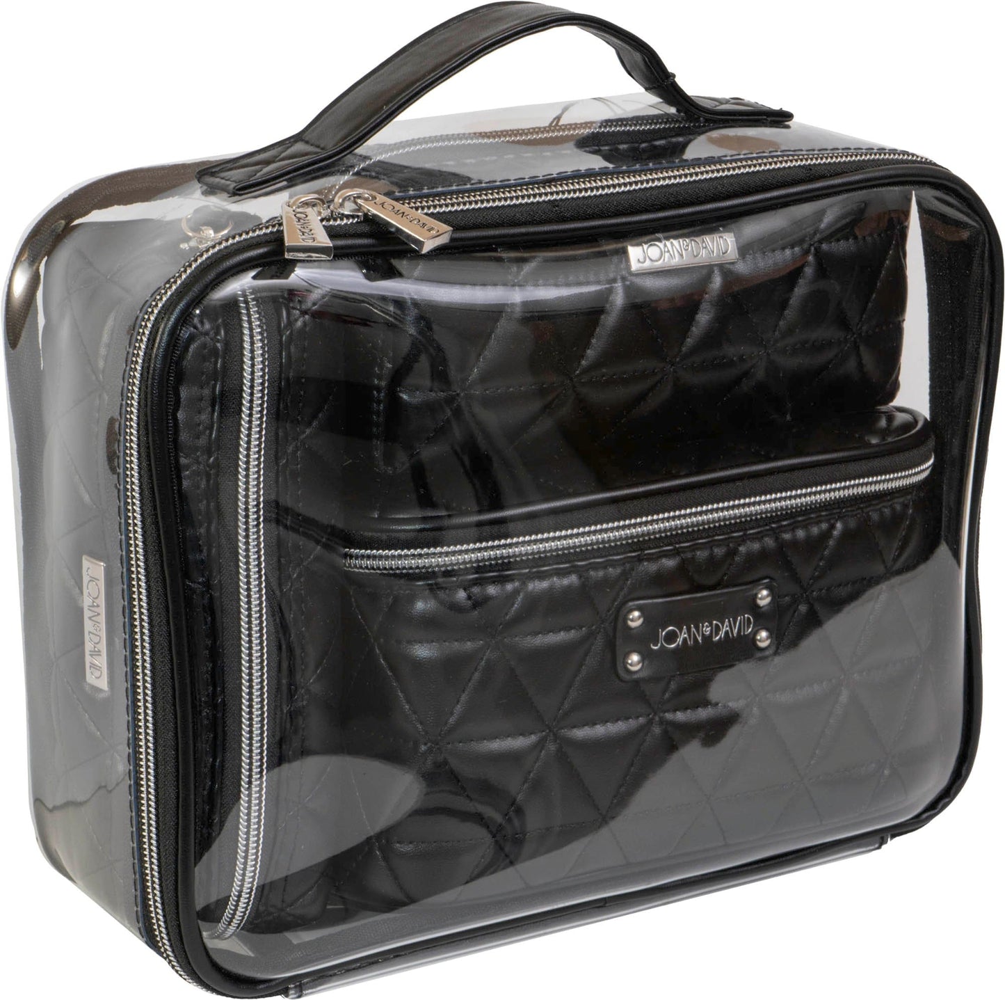 Joan & David The Triangle Quilted 4 Piece Cosmetic Bag Set