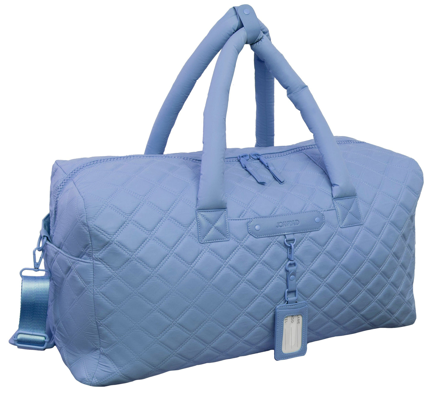 Joan & David 22 Inch Diamond Quilted Parachute Nylon Luggage Tag Duffel Bag