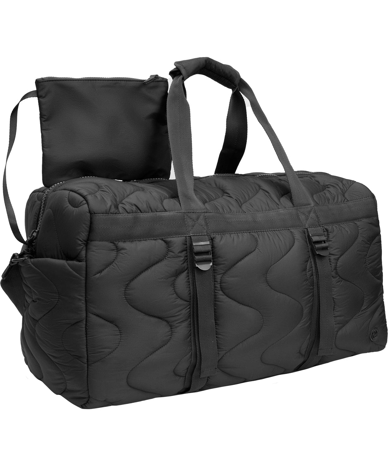 Joan & David 22 Inch Puffer Wave Quilted Nylon Duffel Bag