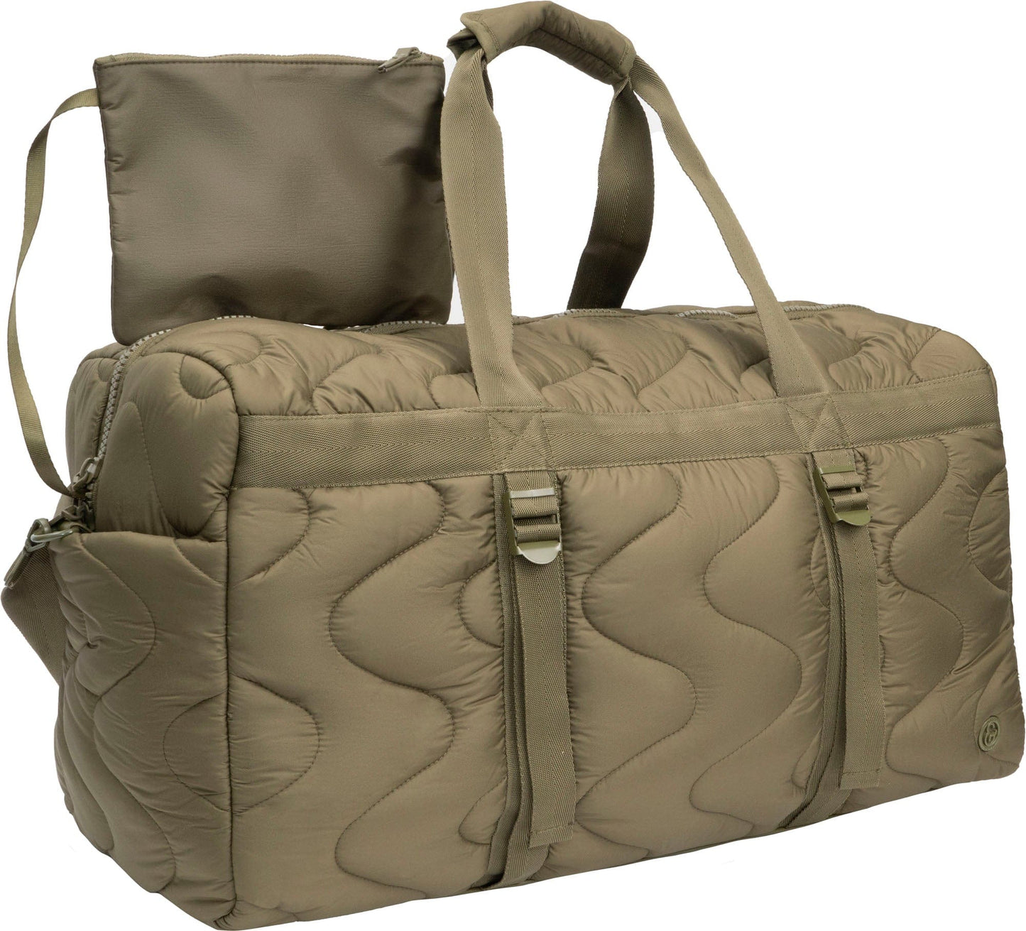 Joan & David 22 Inch Puffer Wave Quilted Nylon Duffel Bag