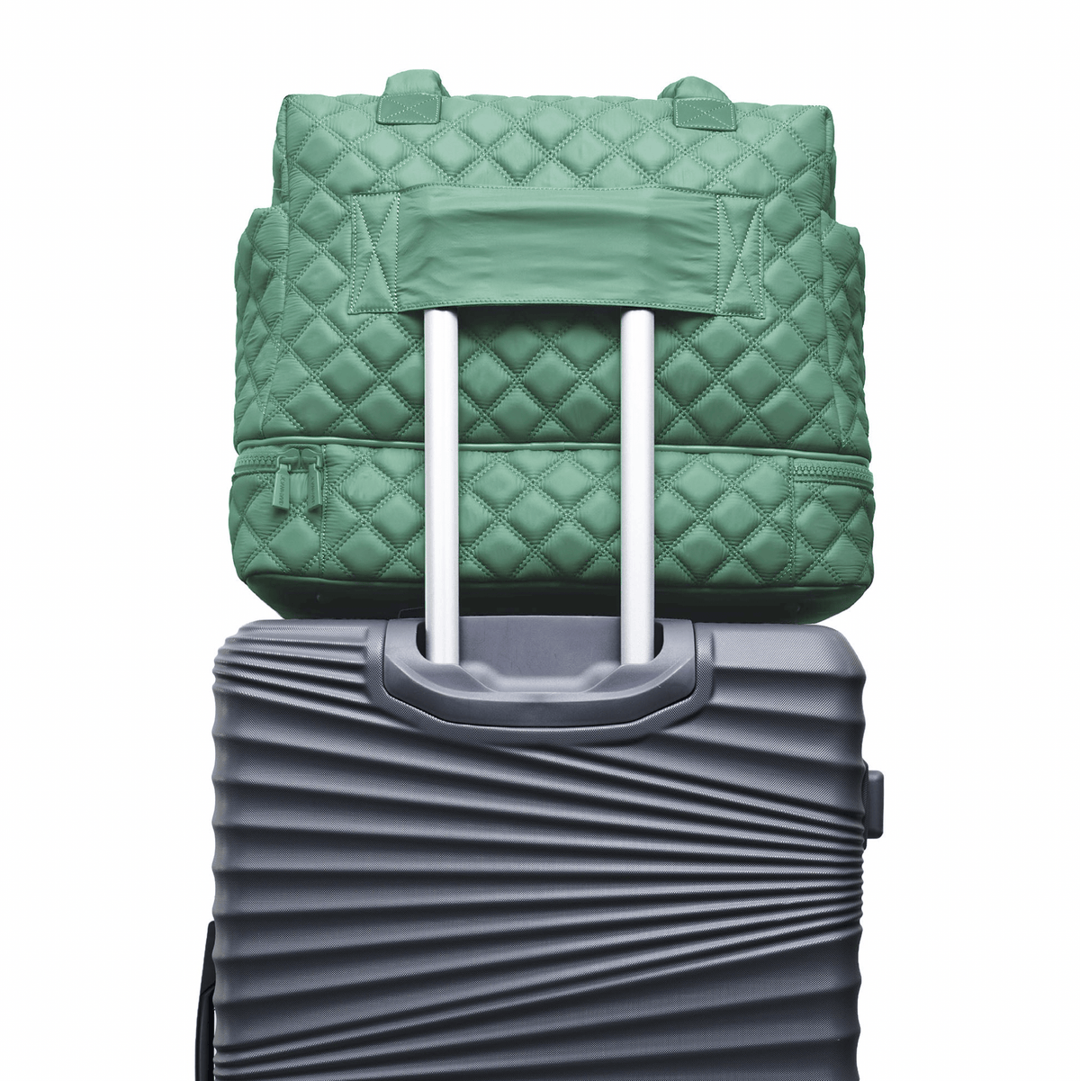 Joan & David The Isabel Quilted Nylon Drop Bottom Duffel Bag