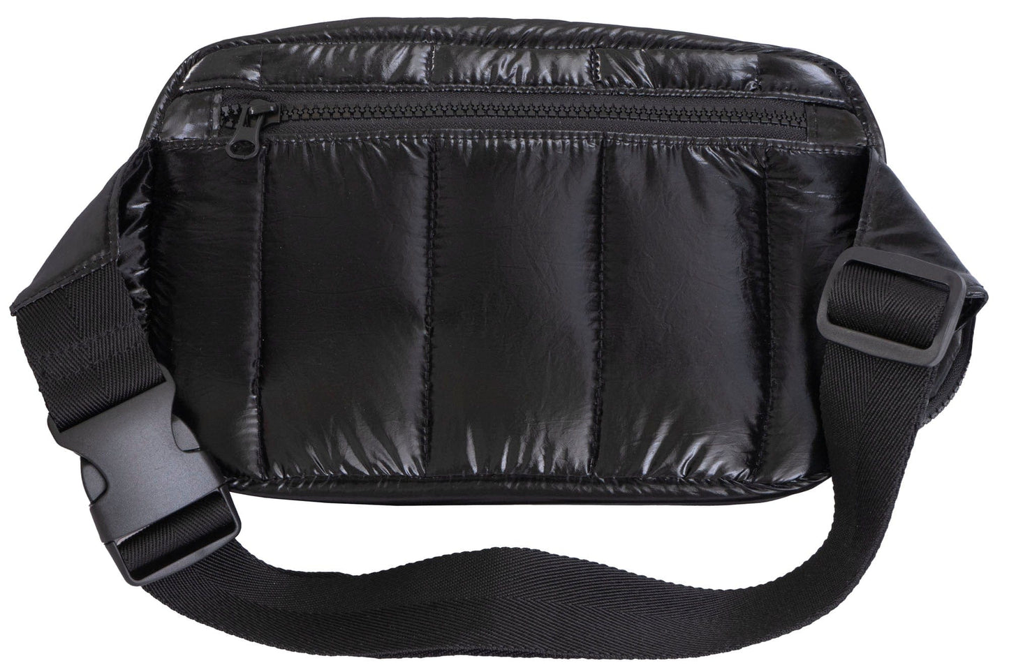 Joan & David Metallic Tubular Quilted Nylon Passport Sling Bag