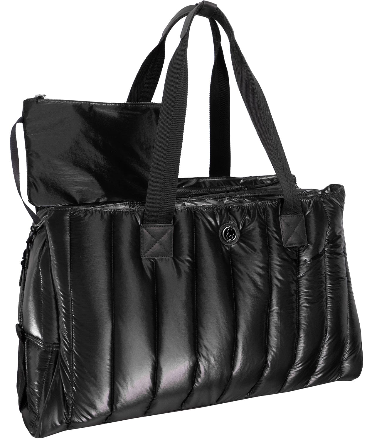 Joan & David Metallic Tubular Nylon Tote