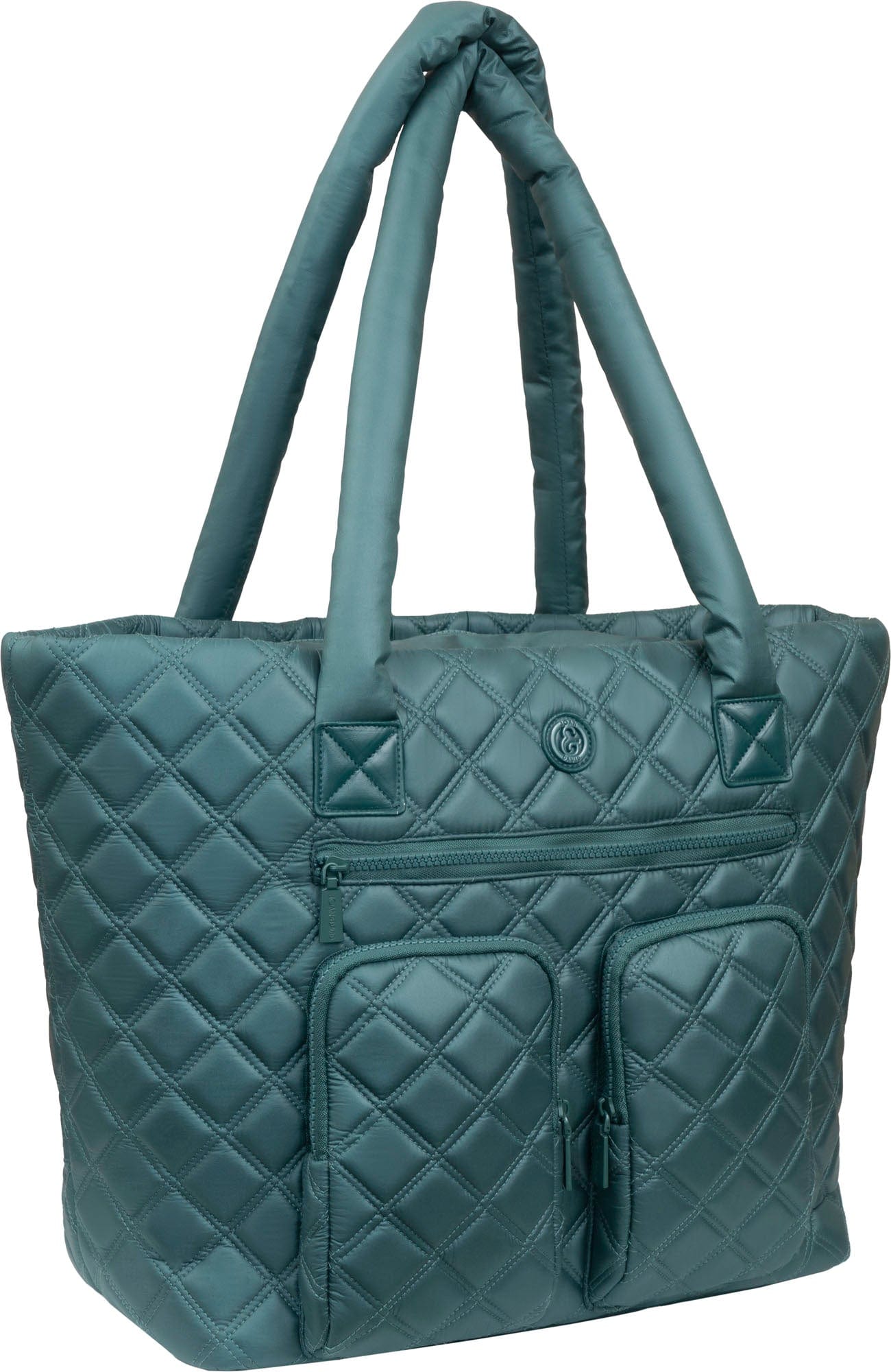 Joan & David Diamond Quilted Parachute Nylon Tote