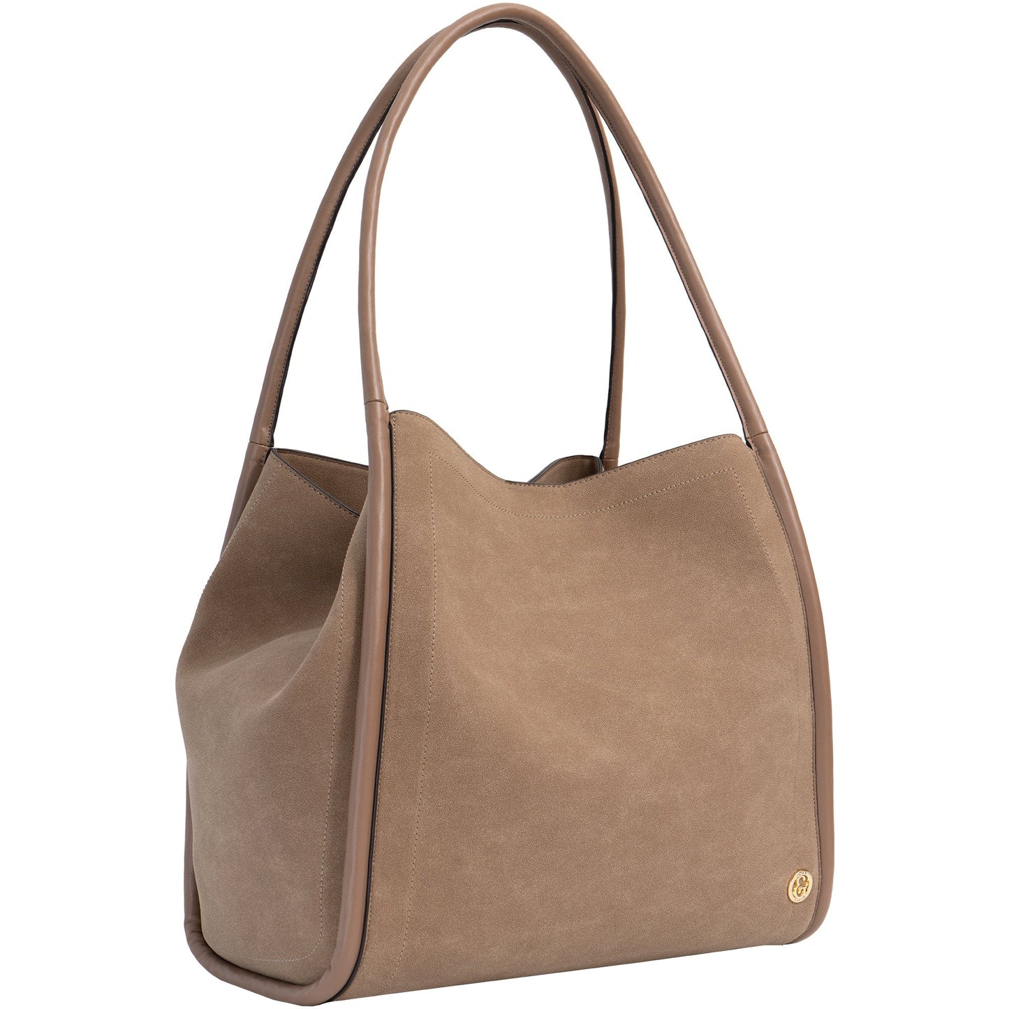 Joan & David Double Handle Faux Suede Tote