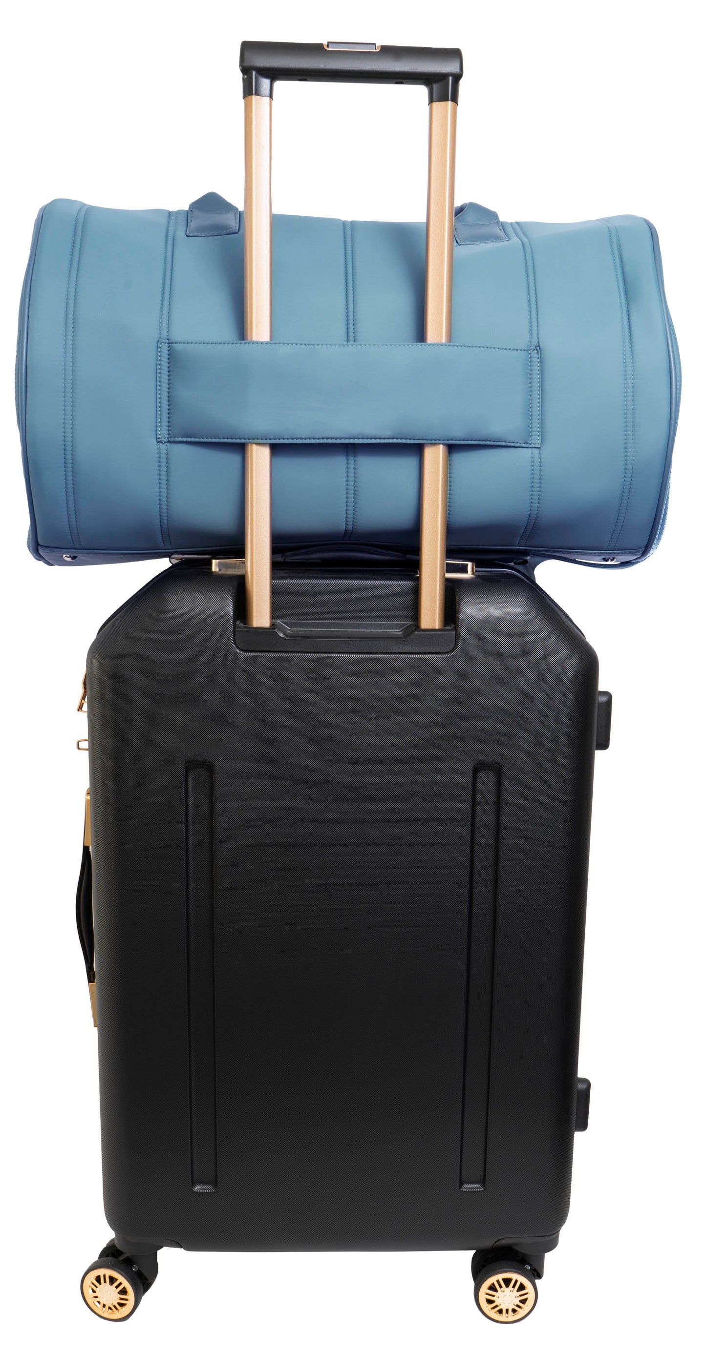 Max Studio 20 Inch Tubular Quilted Nylon Roll Duffle
